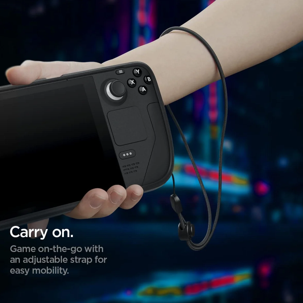 Spigen Wytrzymałe etui pancerne kompatybilne z Steam Deck LCD (2022) / Steam Deck OLED (2023) - czarny matowy