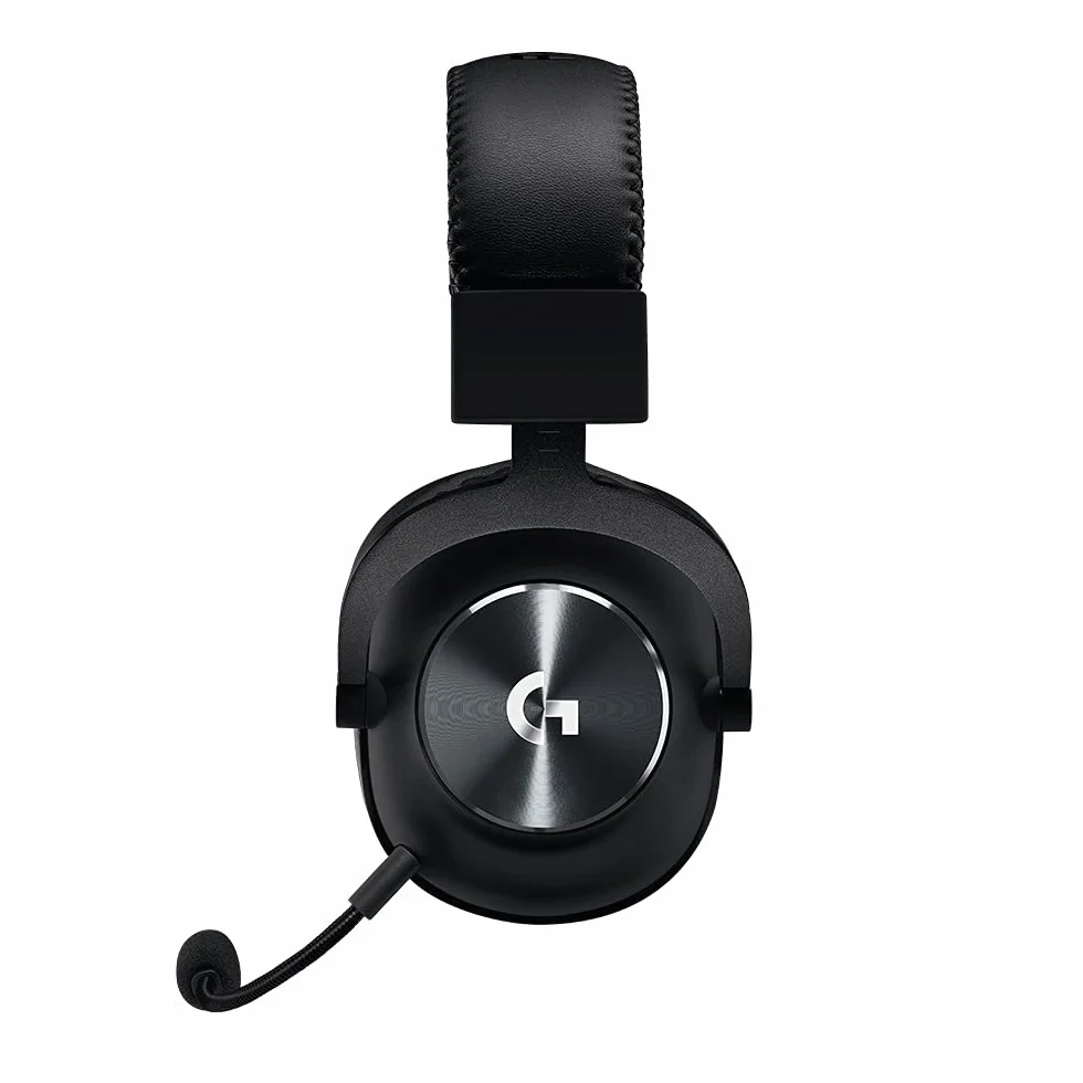 Logitech G PRO Gaming Headset, Słuchawki nauszne z przetwornikami audio PRO-G 50 mm, aluminium, stal i pianka z pamięcią kształtu, wygodne i trwałe, do gier e-sportowych, PC/PS/Xbox/Switch - Czarny