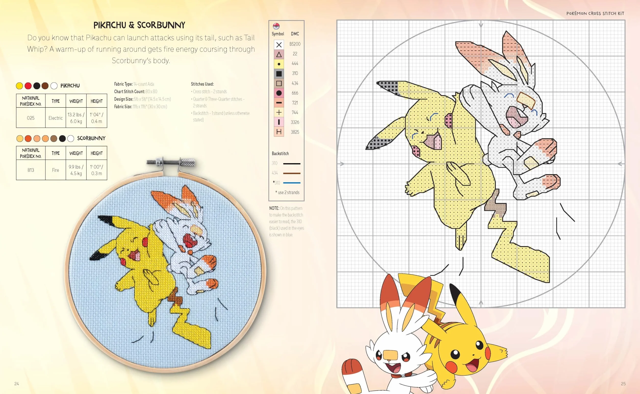 Pokémon Cross Stitch Kit: Bring Your Favorite Pokémon to Life with Over 50 Cute Cross Stitch Patterns