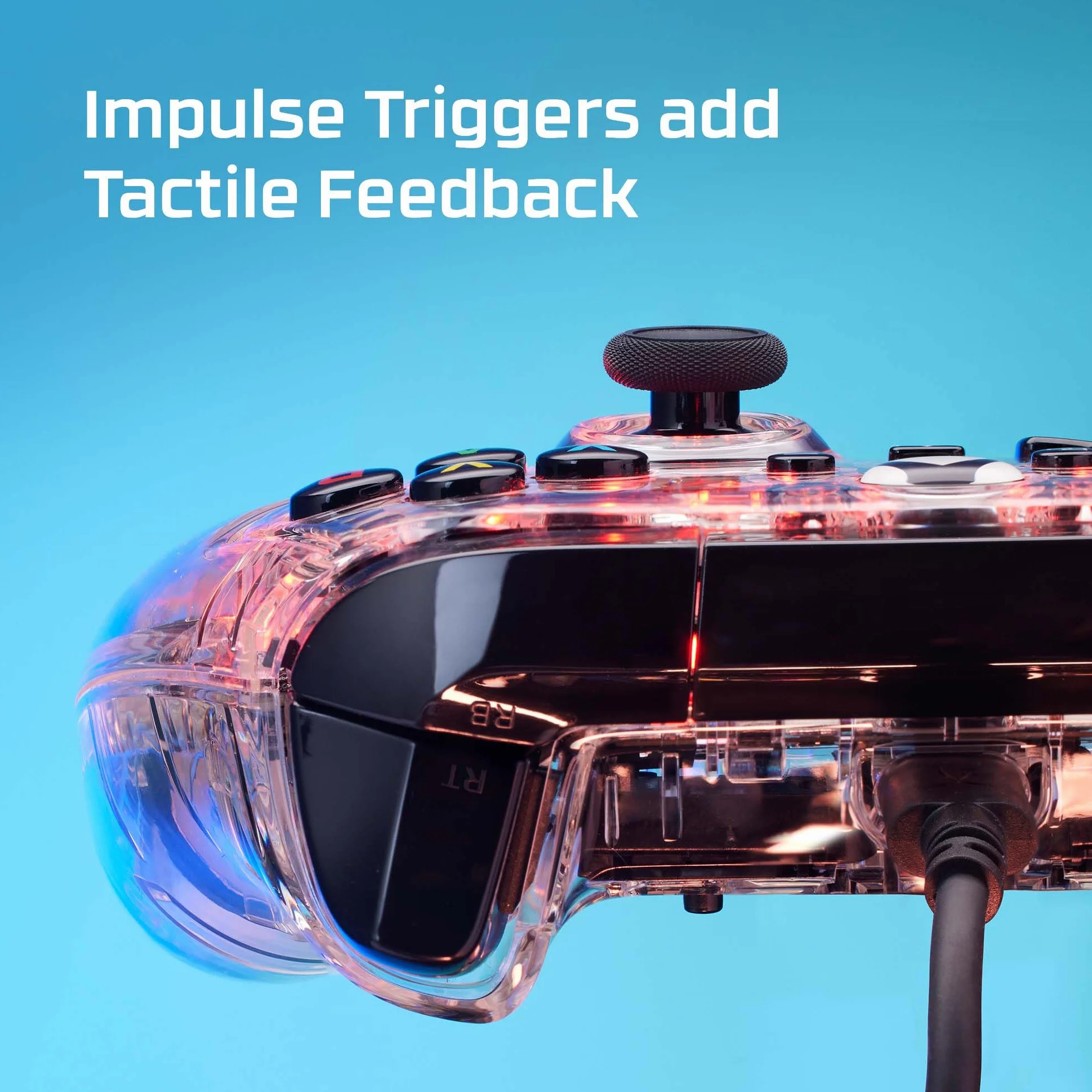 HyperX Clutch Gladiate RGB przewodowy kontroler do Xbox One, Xbox Series X|S, Windows 10/11, Joystick, Gamepad, silniki wibracyjne, z podwójnym silnikiem wibracyjnym, RGB