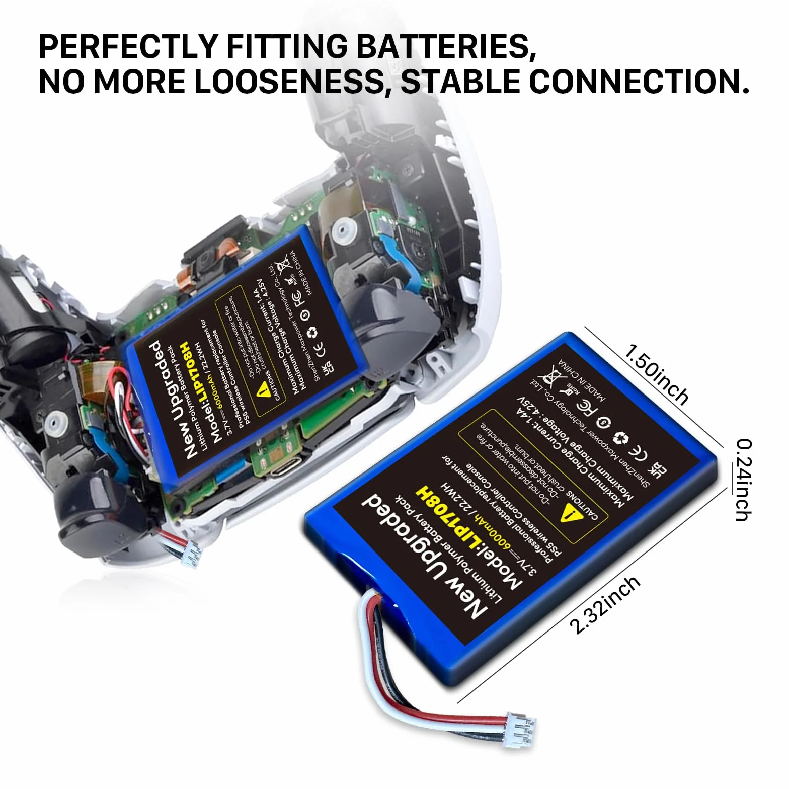 Bateria kontrolera PS5 6000 mAh litowo-jonowa zamiennik do DualSense Playstation 5