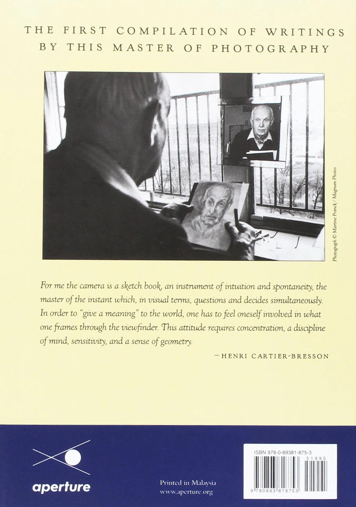 Henri Cartier-Bresson The Mind's Eye /anglais: Writings on Photography and Photographers