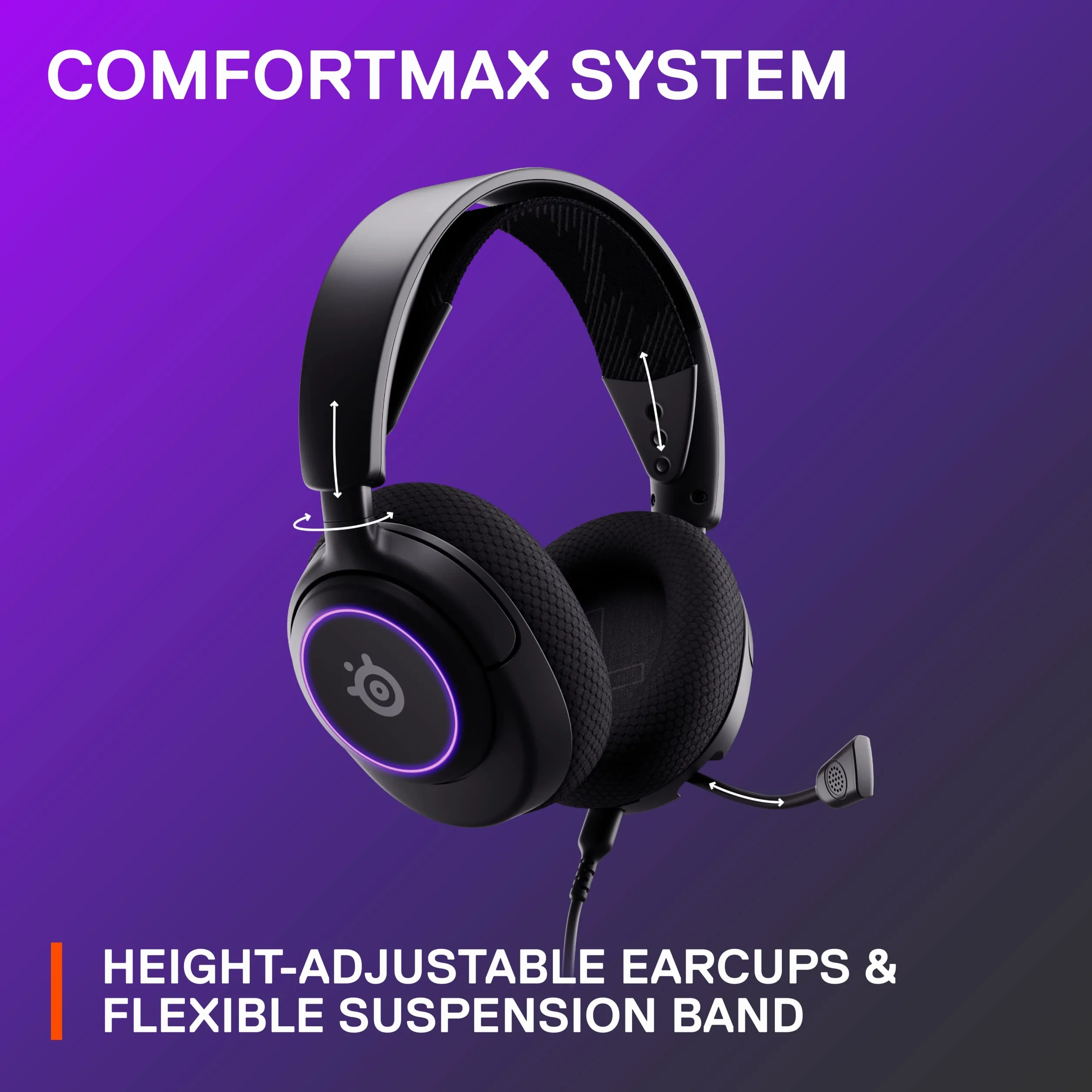 SteelSeries Nowy wieloplatformowy zestaw słuchawkowy do gier Arctis Nova 3 - Signature Arctis Sound - mikrofon ClearCast Gen 2 - PC, PS5/PS4, Xbox Series X|S, przełącznik, telefon