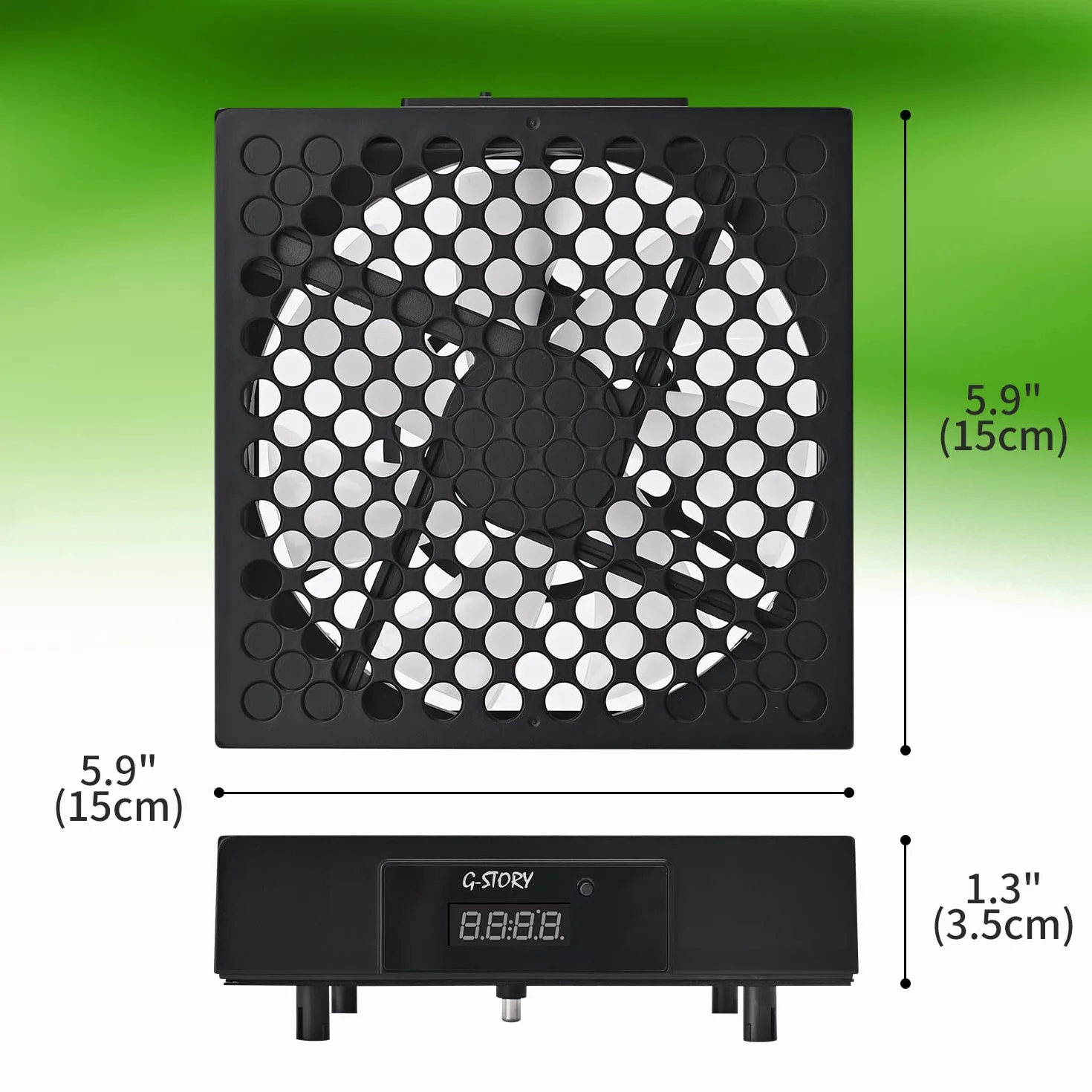 G-STORY Wentylator do Xbox Series X, prędkość wentylatora jest automatycznie regulowana przez temperaturę, dwie temperatury, cichy, 3 prędkości 1500/1750/2000 obr./min (140 mm) z RGB LED