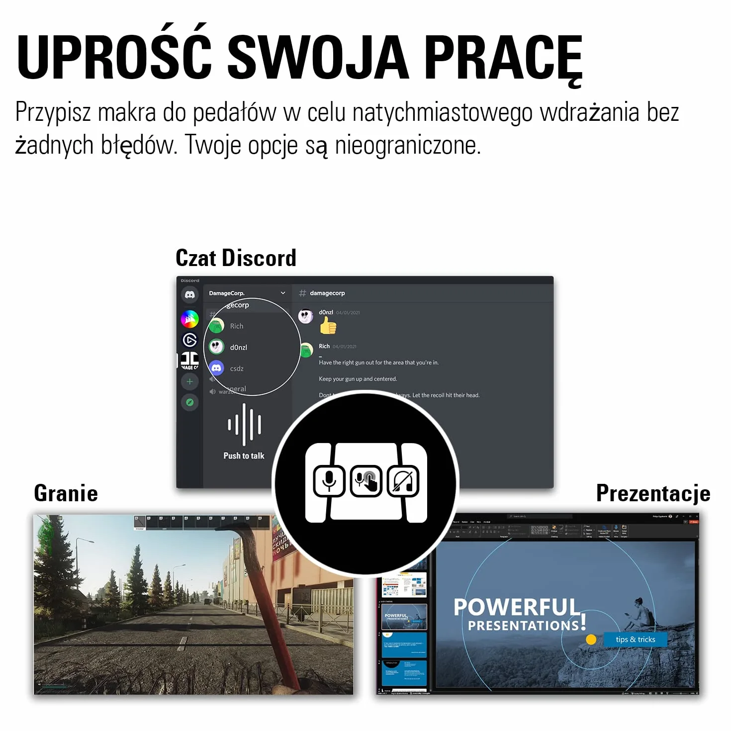 Elgato Stream Deck Pedal – kontroler do studia niewymagający użycia rąk, 3 przełączniki nożne makro, wyzwalanie działań w aplikacjach, takim jak OBS, Twitch, YouTube, działa z komputerami Mac, PC