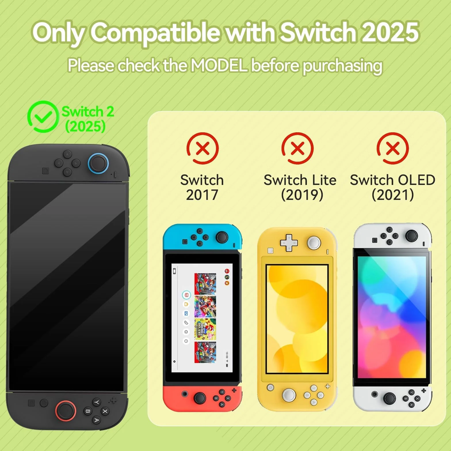 GeekShare Etui ochronne kompatybilne z Switch 2, twarda, wąska, dokująca obudowa PC kompatybilna z konsolą do gier Switch 2025 i kontrolerami joysticka - seria HEI