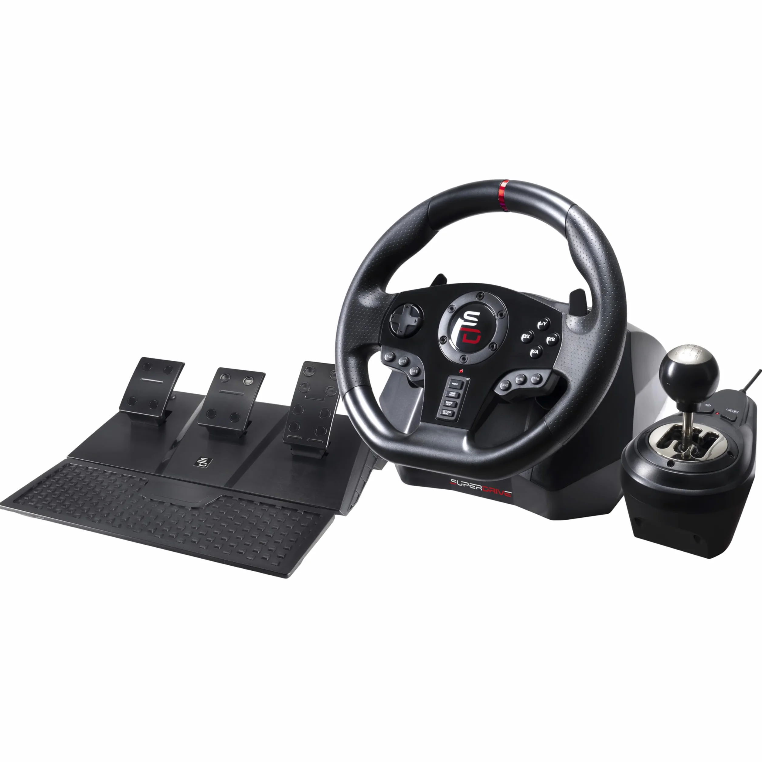 Subsonic - Koło wyścigowe Gs850-X z ręczną manetką, 3 pedały, wiosła na Xbox Series X/S, PS4, Xbox One (programowalne dla wszystkich gier)