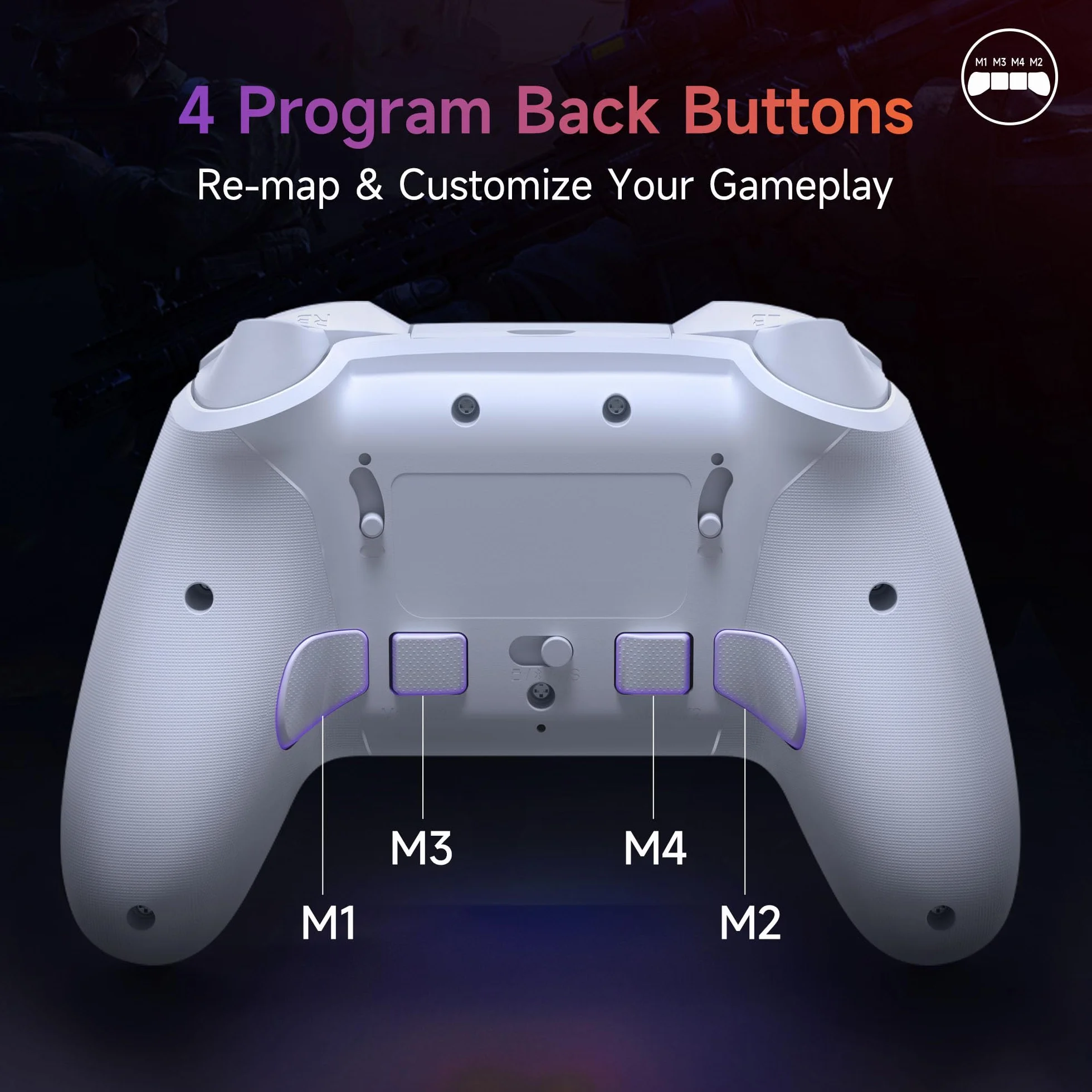 EasySMX X20 Bezprzewodowy Kontroler PC z RGB/Hall Joystick i Triggerem, Kontroler Switch Bluetooth z Akumulatorem 1000mAh, Kontroler do Telefonu dla PC/Switch/Urządzeń Android/iOS/Steam
