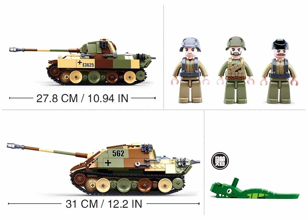 Sluban M38-B0859 Wii-średni czołg 2w1