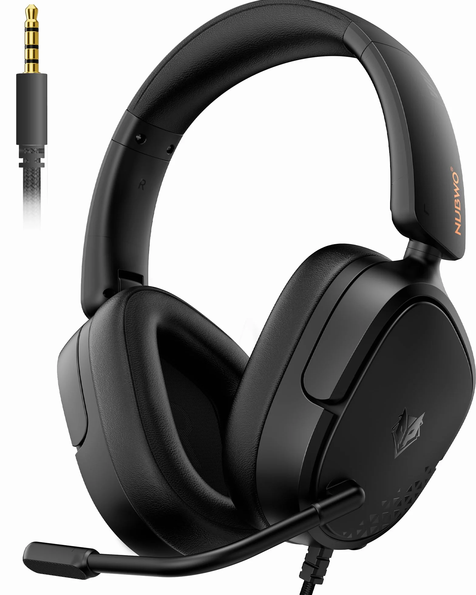 NUBWO Zestaw słuchawkowy gamingowy PS5 do PS4, PS5, PC, Nintendo Switch, Xbox, zestaw słuchawkowy z mikrofonem, słuchawki gamingowe z mikrofonem, słuchawki z redukcją szumów z gniazdem jack 3,5 mm