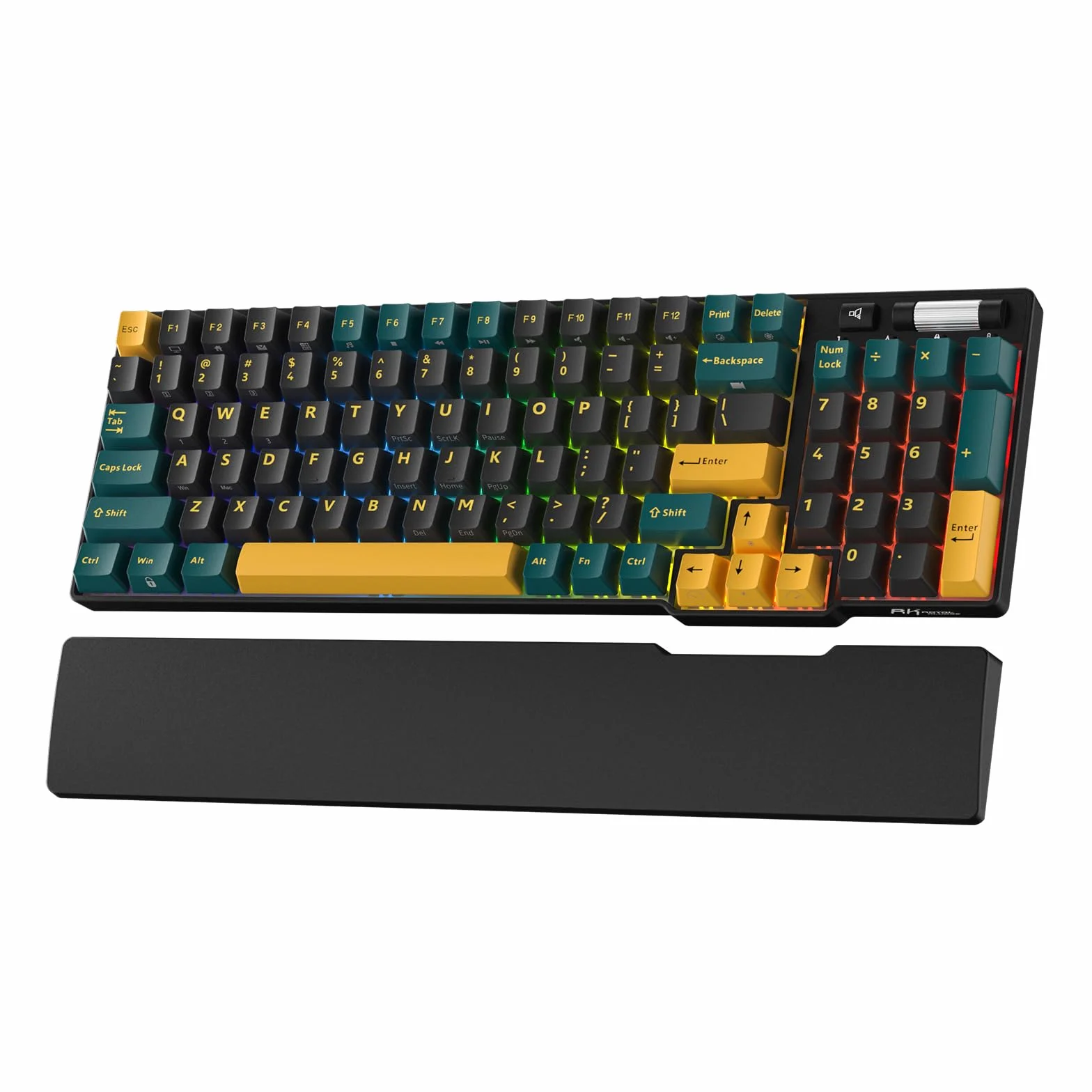 RK ROYAL KLUDGE RK96 RGB Limited Ed, 90% 96 klawiszy bezprzewodowa tri-Mode BT5.0/2.4G/USB-C Hot-Swap klawiatura mechaniczna z podpórką pod nadgarstek, obsługa oprogramowania, przełącznik dotykowy