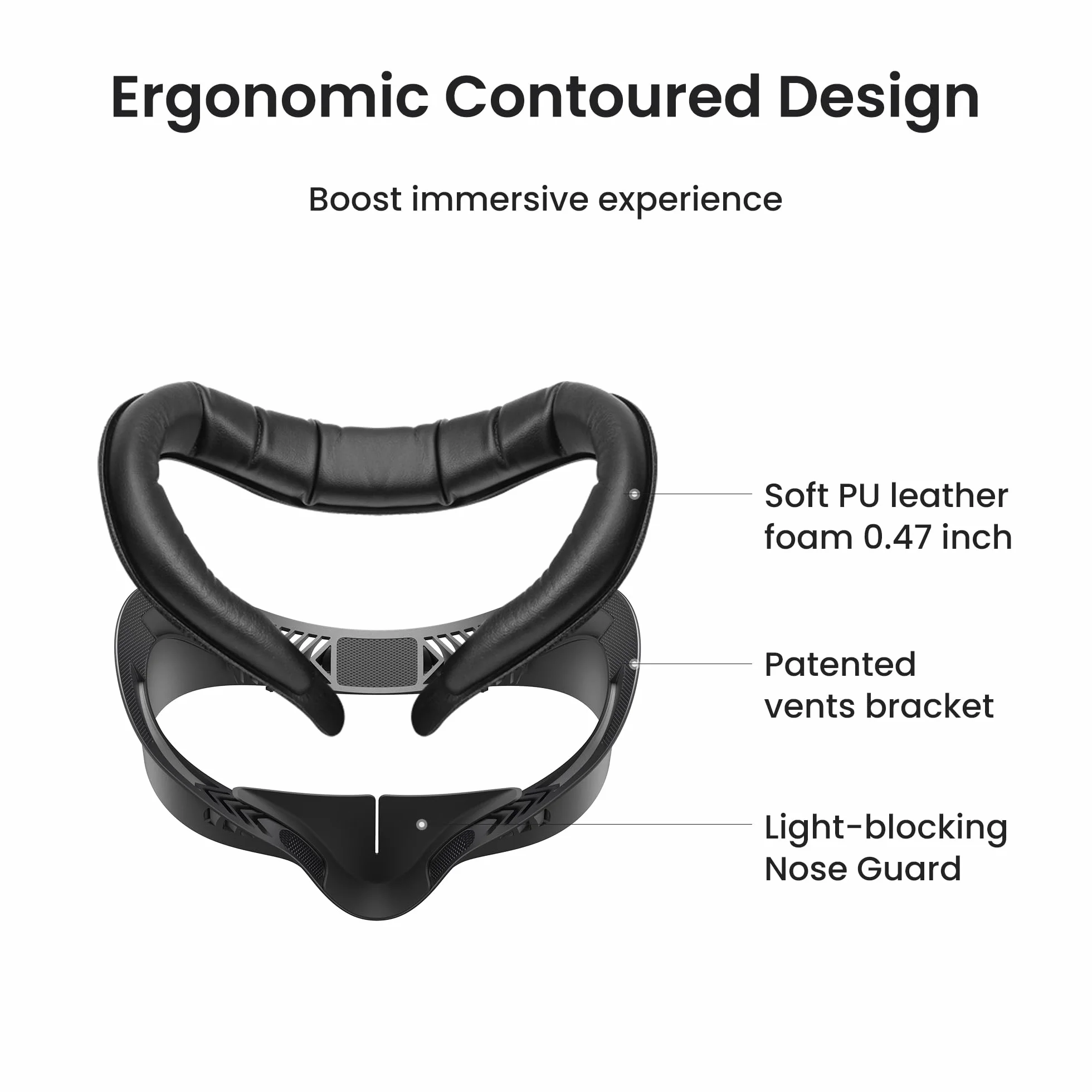 KIWI design Podkładki na twarz z interfejsem twarzy V4 kompatybilne z Oculus/Meta Quest 3S, nie są kompatybilne z Meta Quest 3