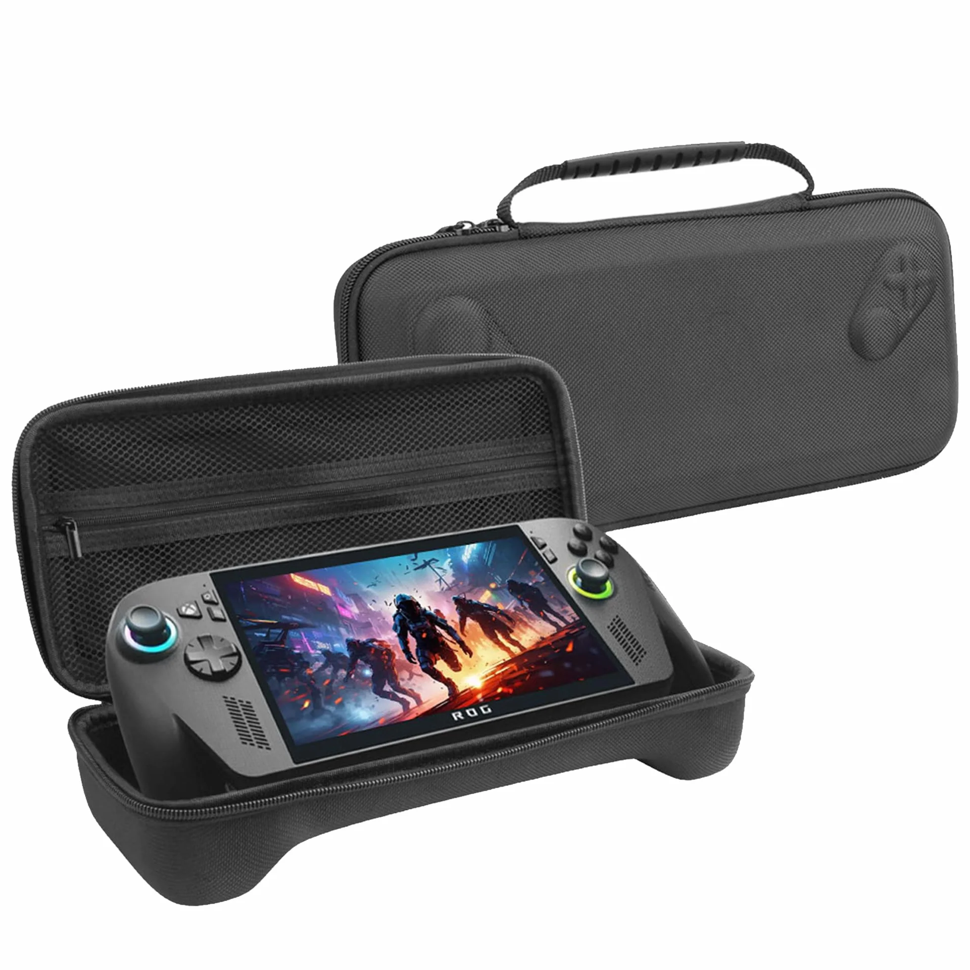 Fitudoos Etui do przenoszenia, kompatybilne z ROG Xbox Ally/ROG Xbox Ally X, etui ochronne Switch 2, odporne na wstrząsy, stylowe i trwałe, etui na rękę, przyjazna w podróży - czarna