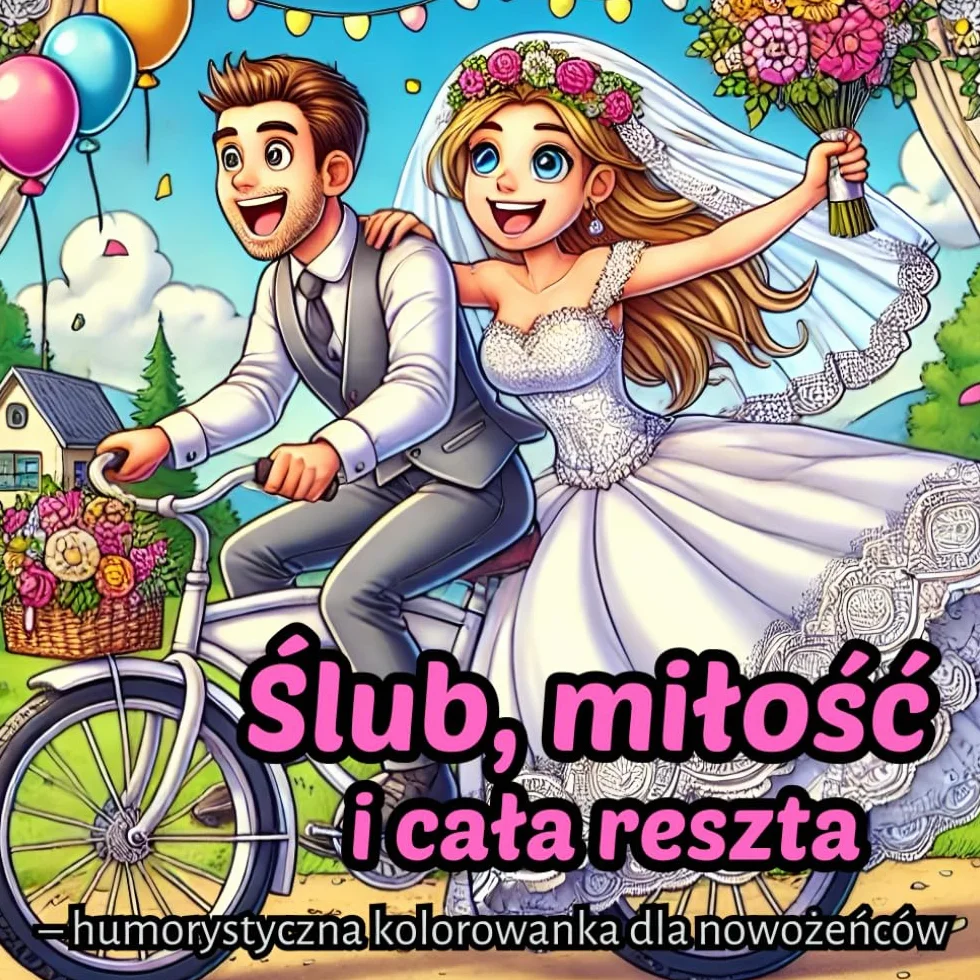 Ślub, miłość i cała reszta: humorystyczna kolorowanka dla nowożeńców!: PL wersja 3