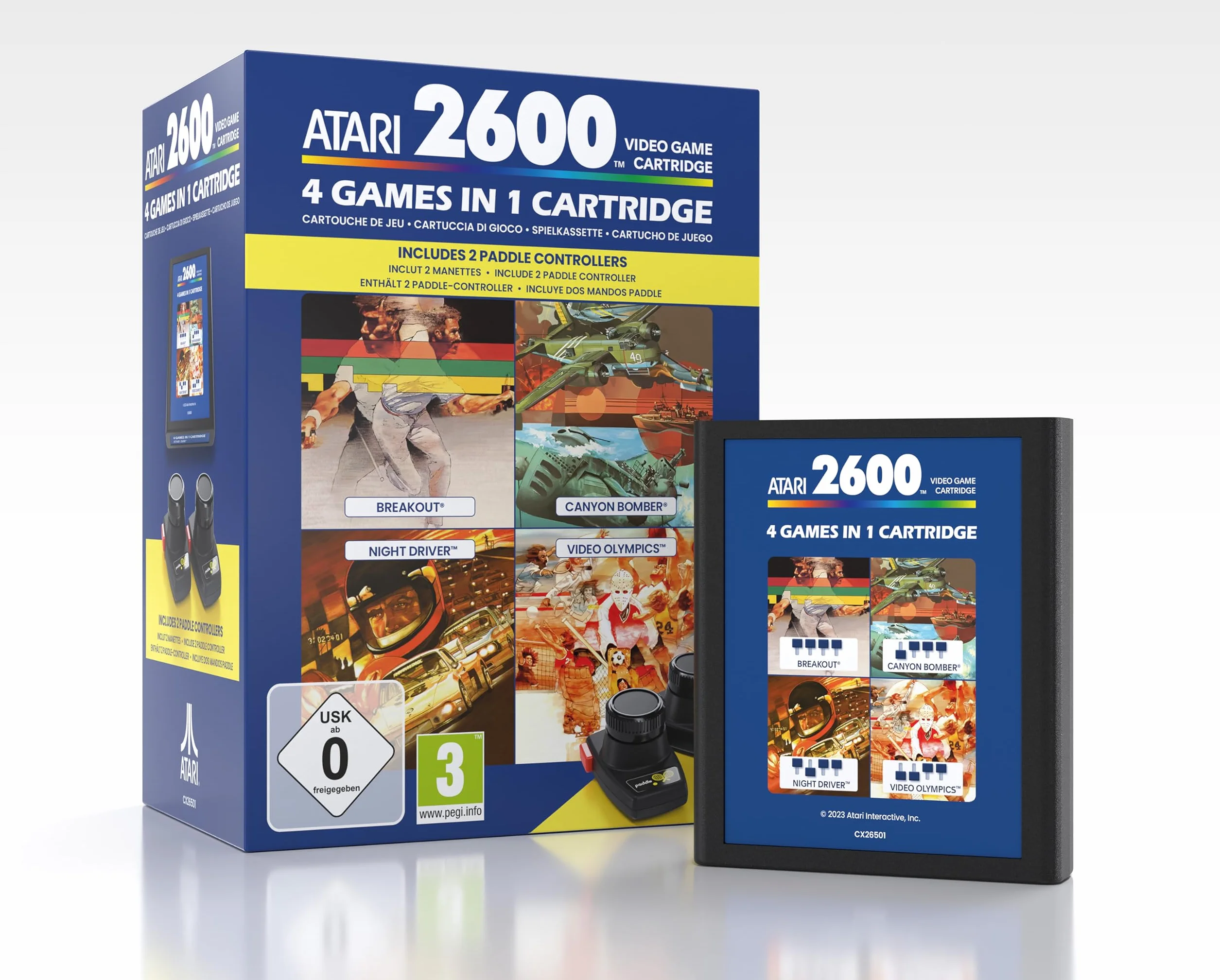 Atari 4 w 1 Game Cartridge Plus Paddle Pack (wyłącznie w Amazon.co.uk)