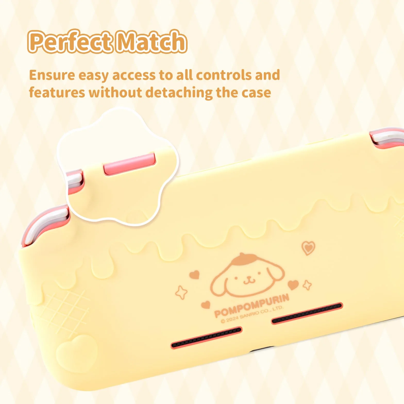 Kuitmor Etui Ochronne na Switch Lite, Urocza Okładka na Switch, Ochrona Przed Zarysowaniami, Miękka Silikonowa Osłona na Switch Lite 2019 z 2 Pokrywkami na Gałki -