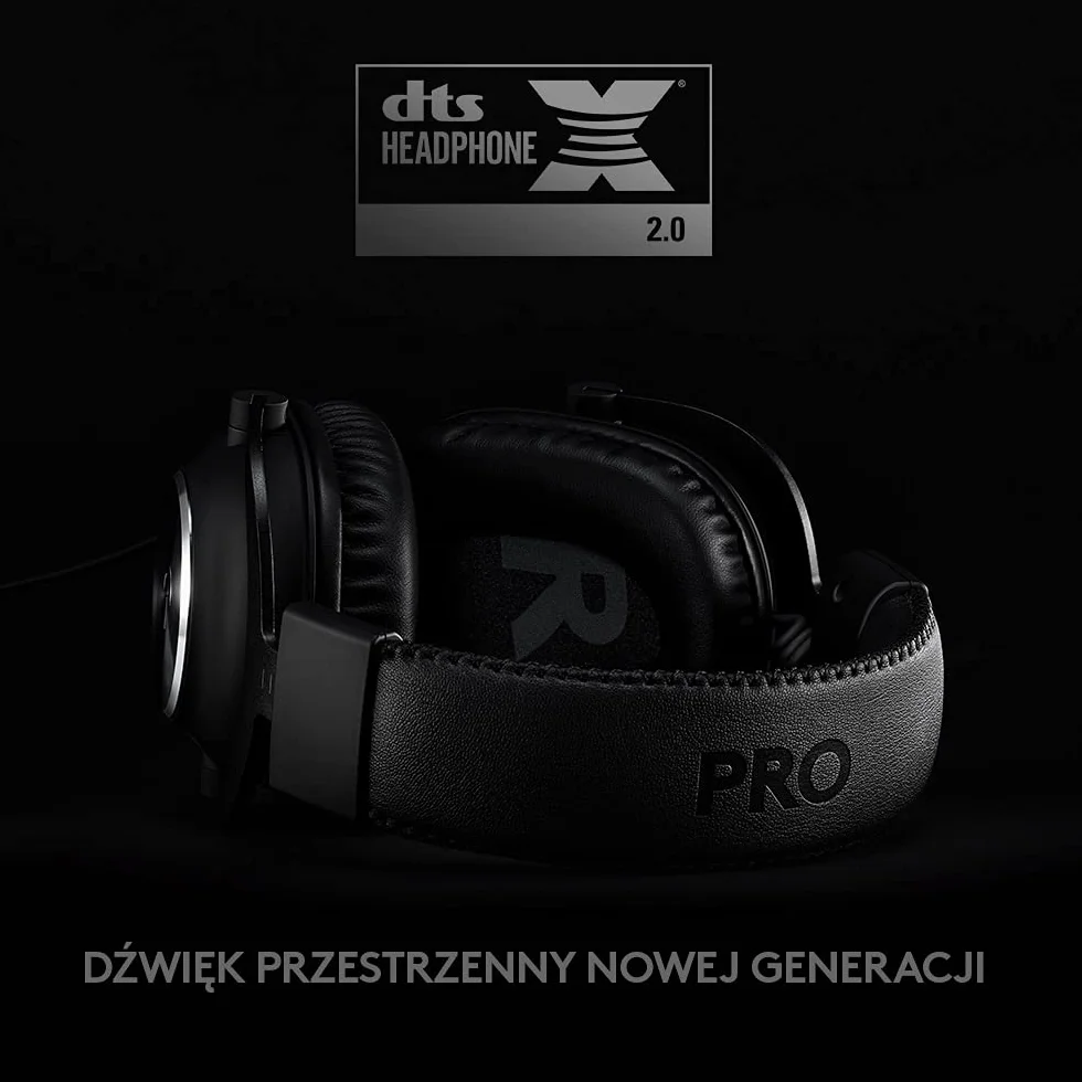 Logitech G PRO Gaming Headset, Słuchawki nauszne z przetwornikami audio PRO-G 50 mm, aluminium, stal i pianka z pamięcią kształtu, wygodne i trwałe, do gier e-sportowych, PC/PS/Xbox/Switch - Czarny