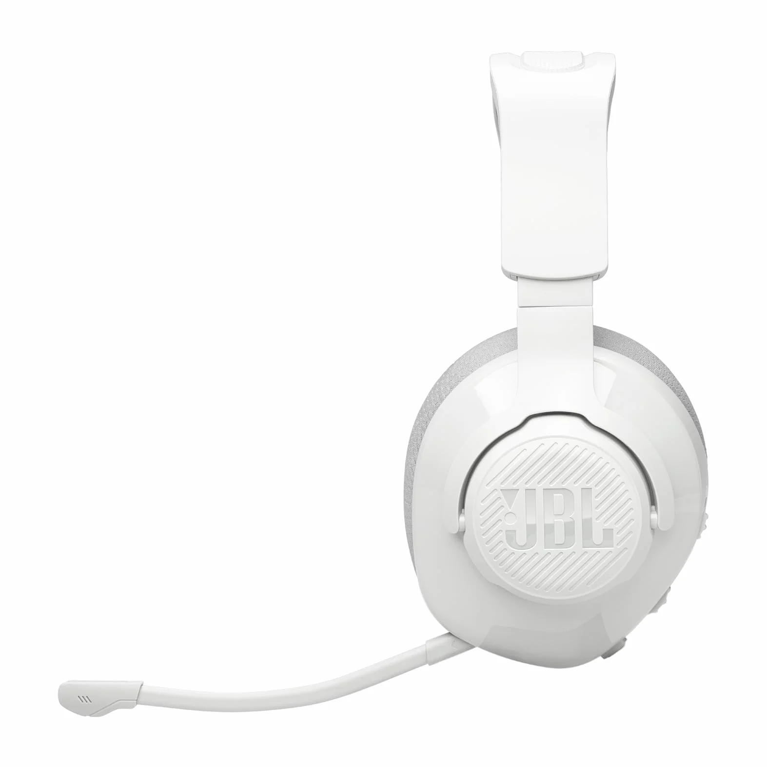 JBL Quantum 360 Słuchawki Bezprzewodowe Nauszne do Gier z Odłączanym Mikrofonem, Opcją Wyciszenia, 2,4 GHz, Bluetooth, 22 H Odtwarzania na Baterii, Kompatybilne z Wieloma Platformami, Białe