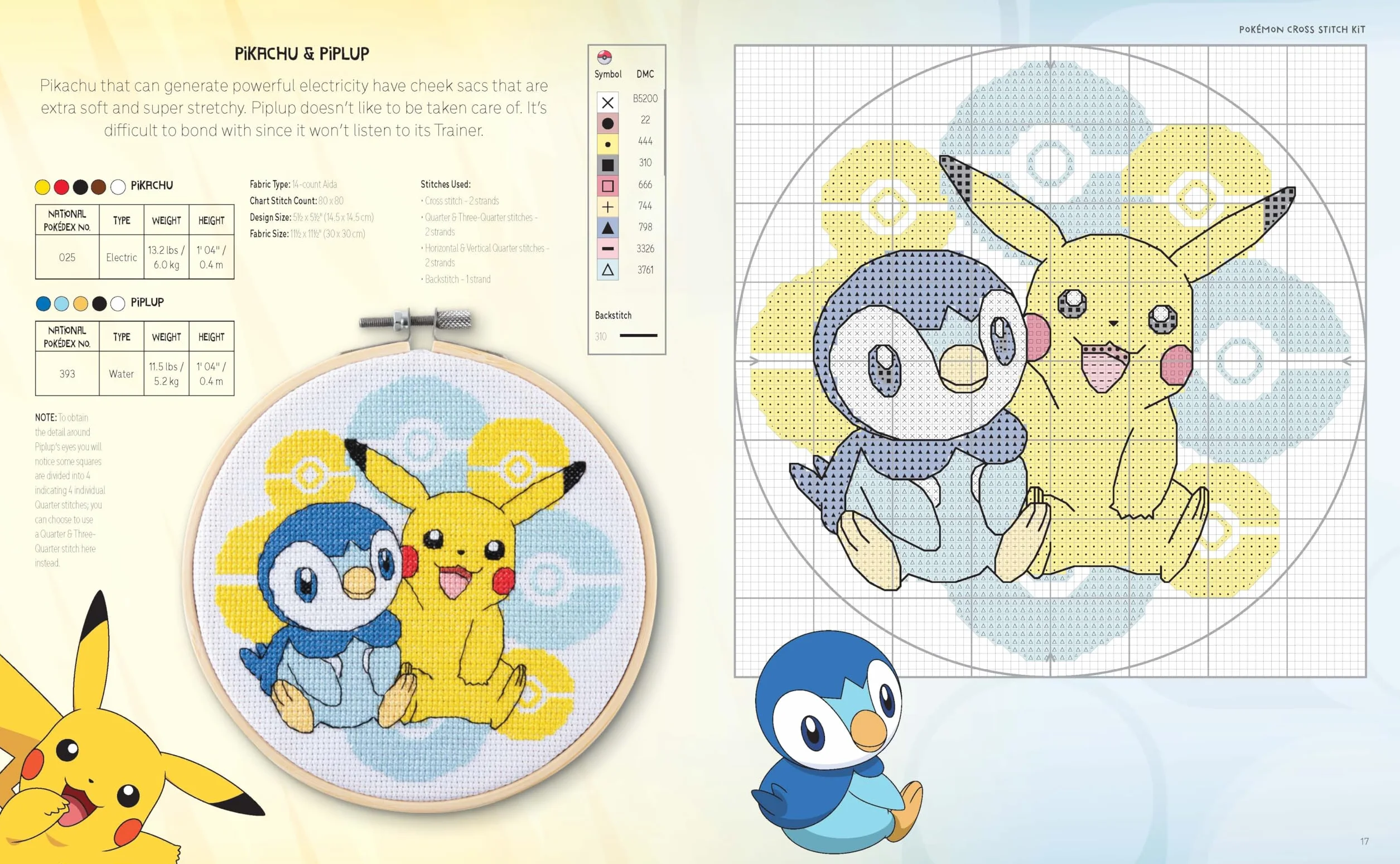 Pokémon Cross Stitch Kit: Bring Your Favorite Pokémon to Life with Over 50 Cute Cross Stitch Patterns
