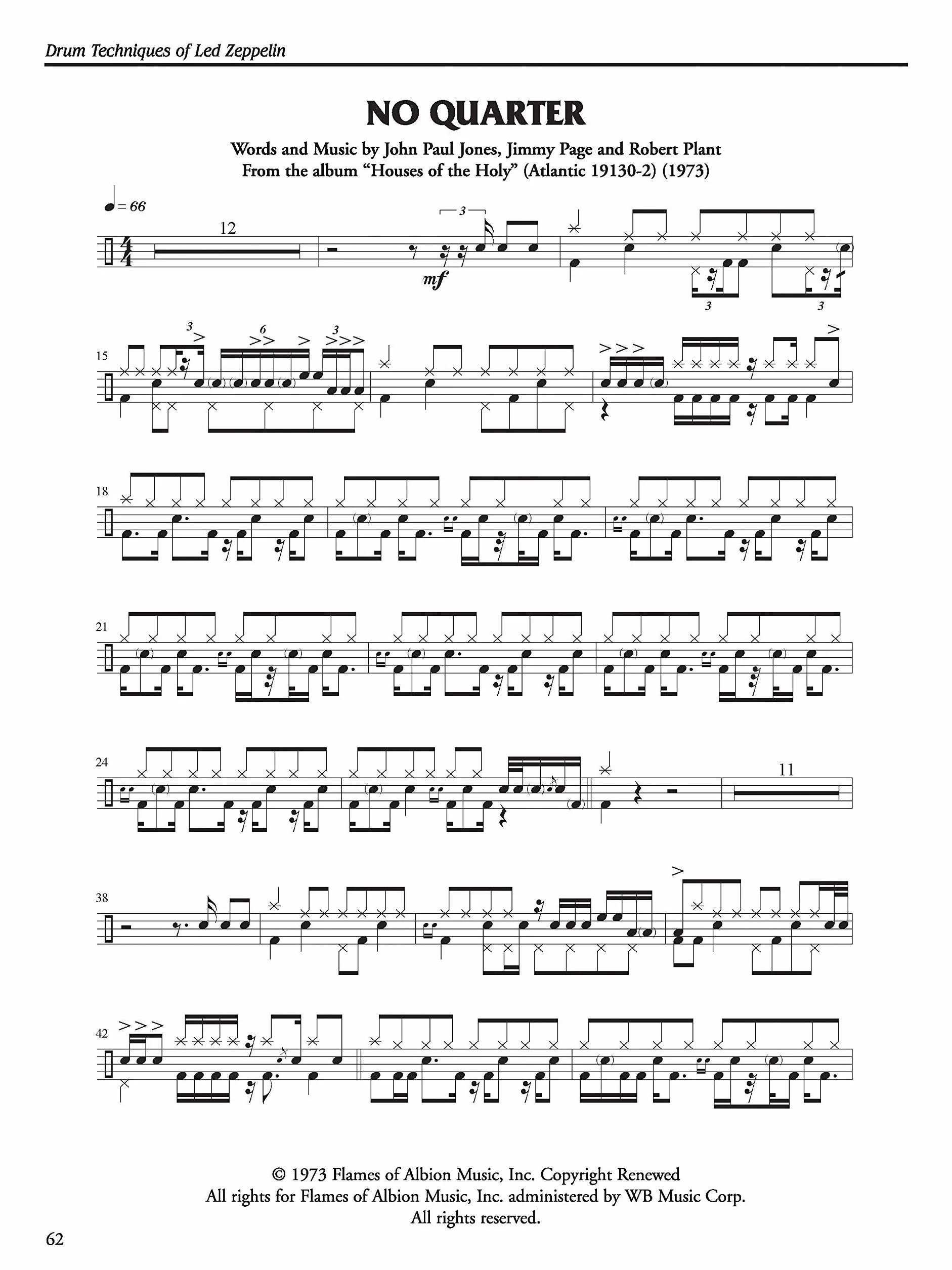 Drum Techniques of Led Zeppelin: Note-For-Note Transcriptions of 23 Classic John Bonham Drum Tracks