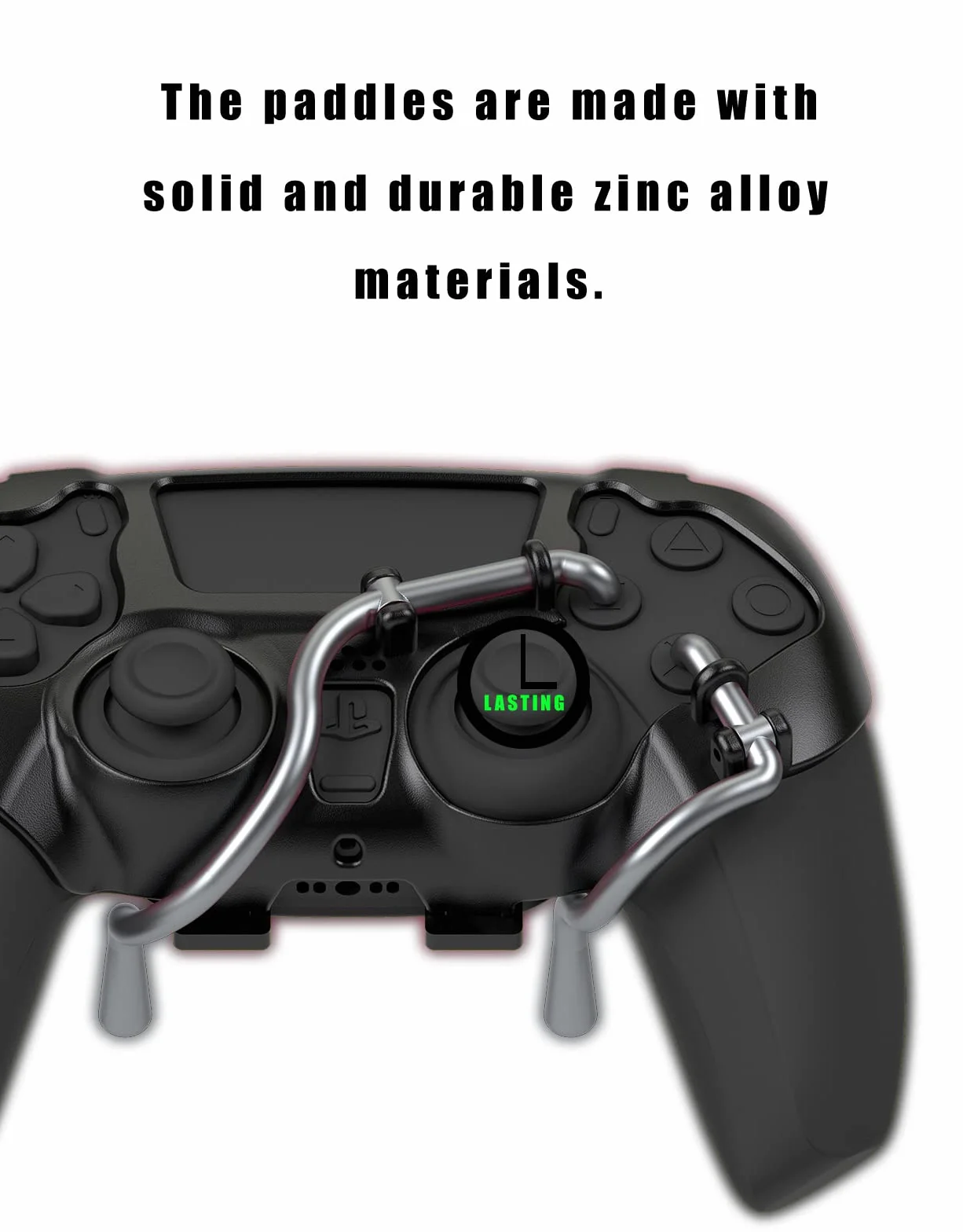 EXknight Leverback V2 PS5 Paddles, Mocowany Przycisk Tylni dla PS5 Controller | Pasuje do Joysticka Nasadki (Czarny)