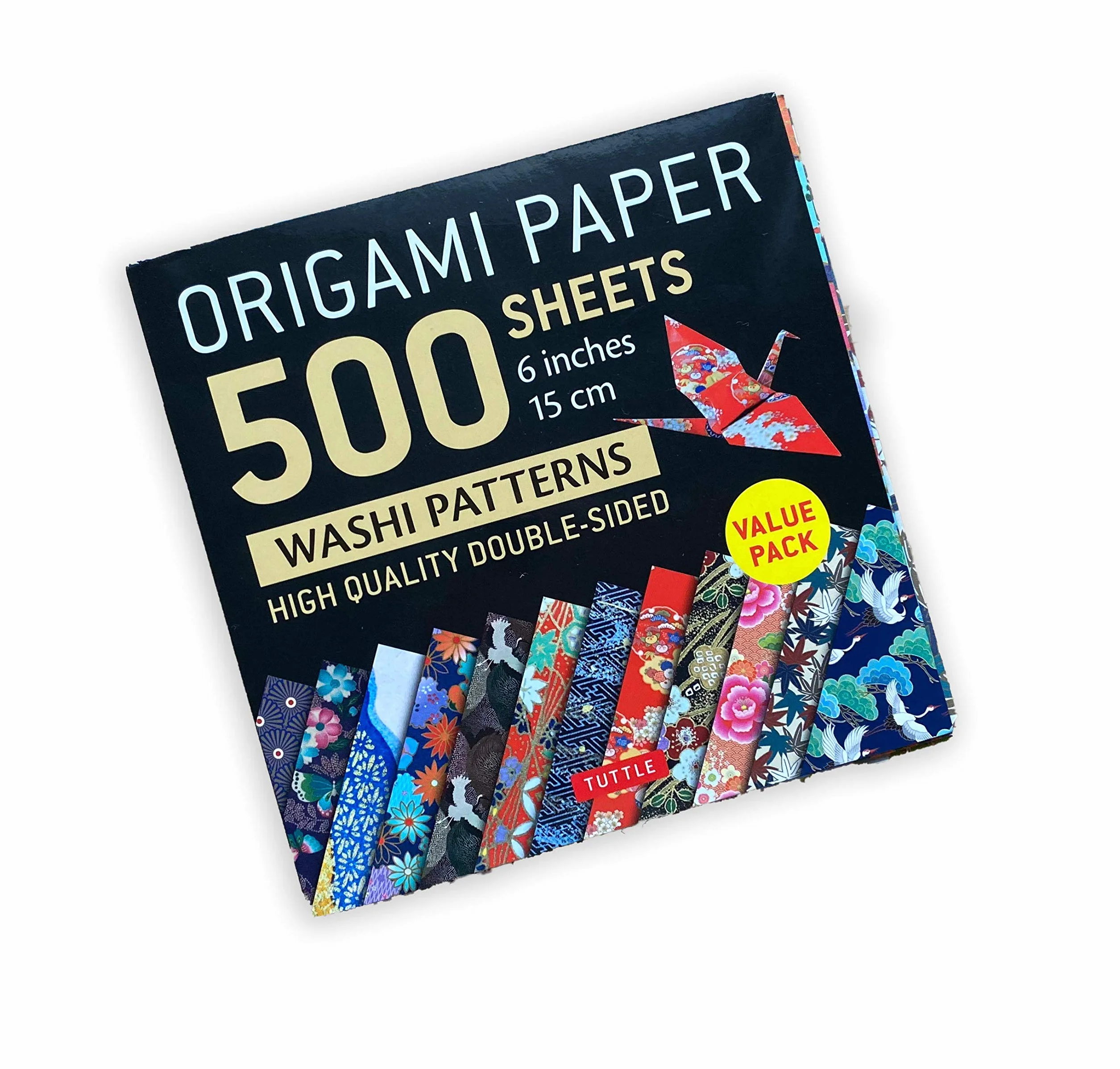 Origami Paper 500 Sheets Japanese Washi Patterns 6" (15 CM): Tuttle Origami Paper: High-Quality Double-Sided Origami Sheets Printed with 12 Different Designs (Instructions for 6 Projects Included)