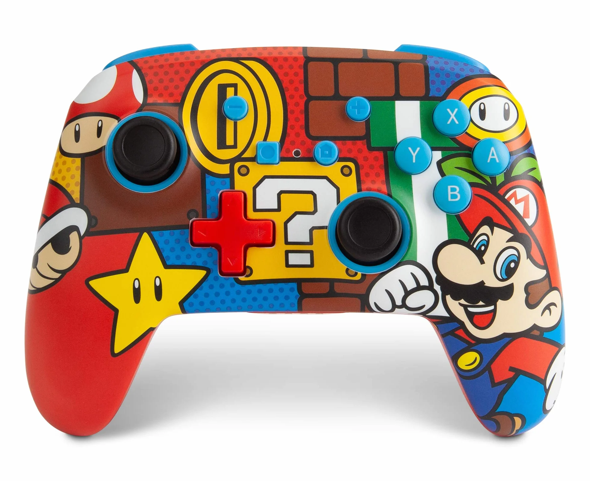Ulepszony kontroler bezprzewodowy PowerA do konsoli Nintendo Switch – Mario Pop, Nintendo Switch Lite, gamepad, kontroler gier, kontroler Bluetooth, ekskluzywny Amazon
