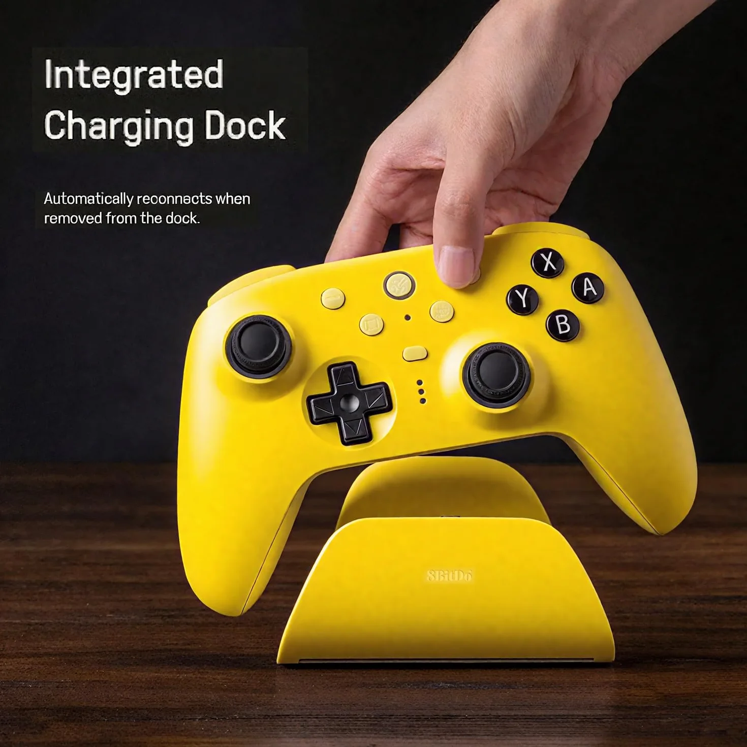 LONGYI 8BitDo Ultimate 2 kontroler Bluetooth z joystickami TMR do Switch 1/2, Windows PC, kontroler gamingowy z przełączanym efektem pogłosu/dotykowymi wyzwalaczami, pierścieniem ognia RGB, stacją