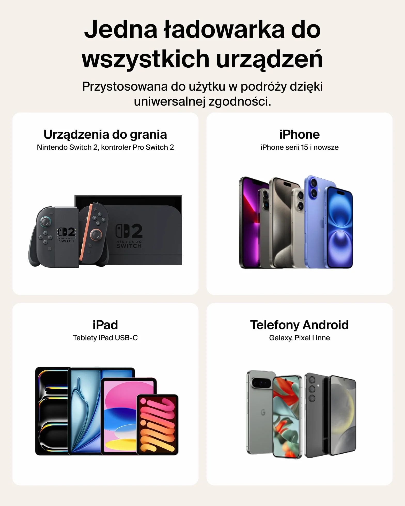 Belkin Kabel USB-C na USB-C dla graczy 60 W (2m), Kabel w oplocie do szybkiego ładowania Nintendo Switch 2, iPhone 16, iPhone 15, iPad, MacBook Air, Chromebook, Samsung Galaxy S25 Ultra – Czarny