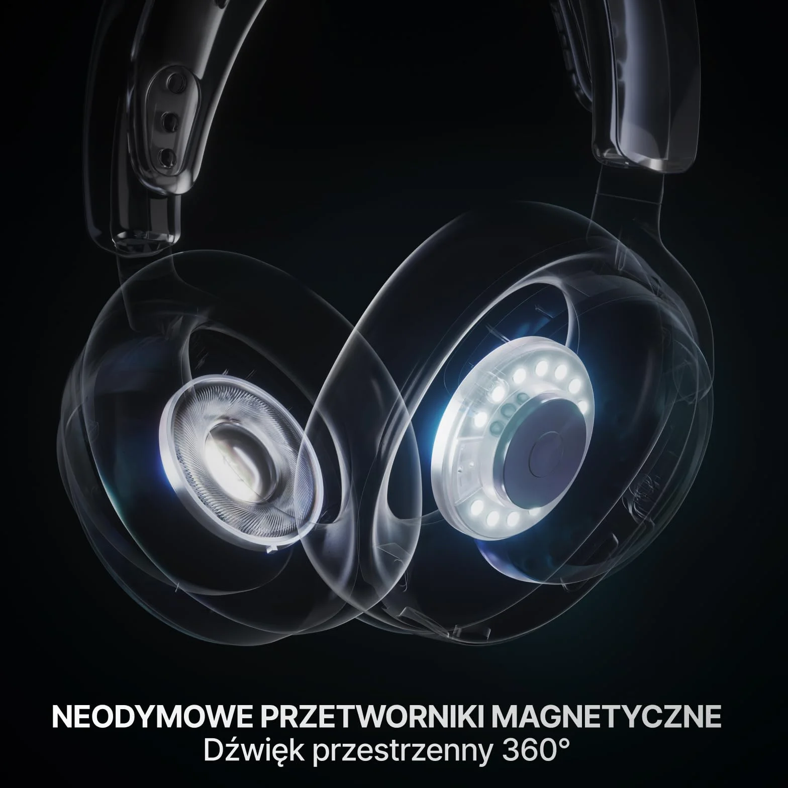 SteelSeries Arctis Nova 7 Wireless Gen 2 do gier, 50H, przetworniki neodymowe, 2,4 GHz/Bluetooth, PC, PS5, Switch