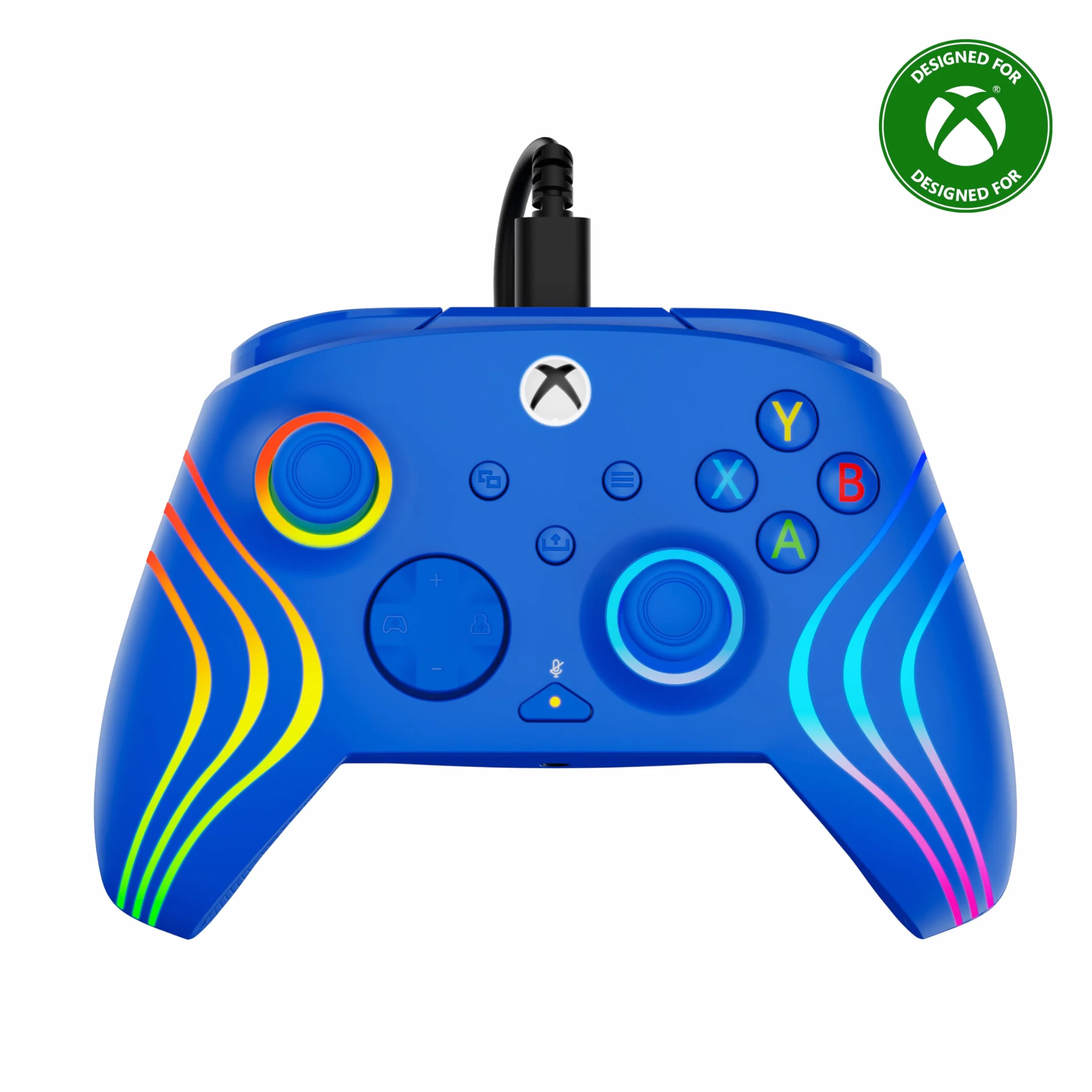 Turtle Beach Afterglow Wave Kontroler do gier RGB na niebiesko – Licencjonowany dla Xbox Series X lub S, Xbox One i Windows