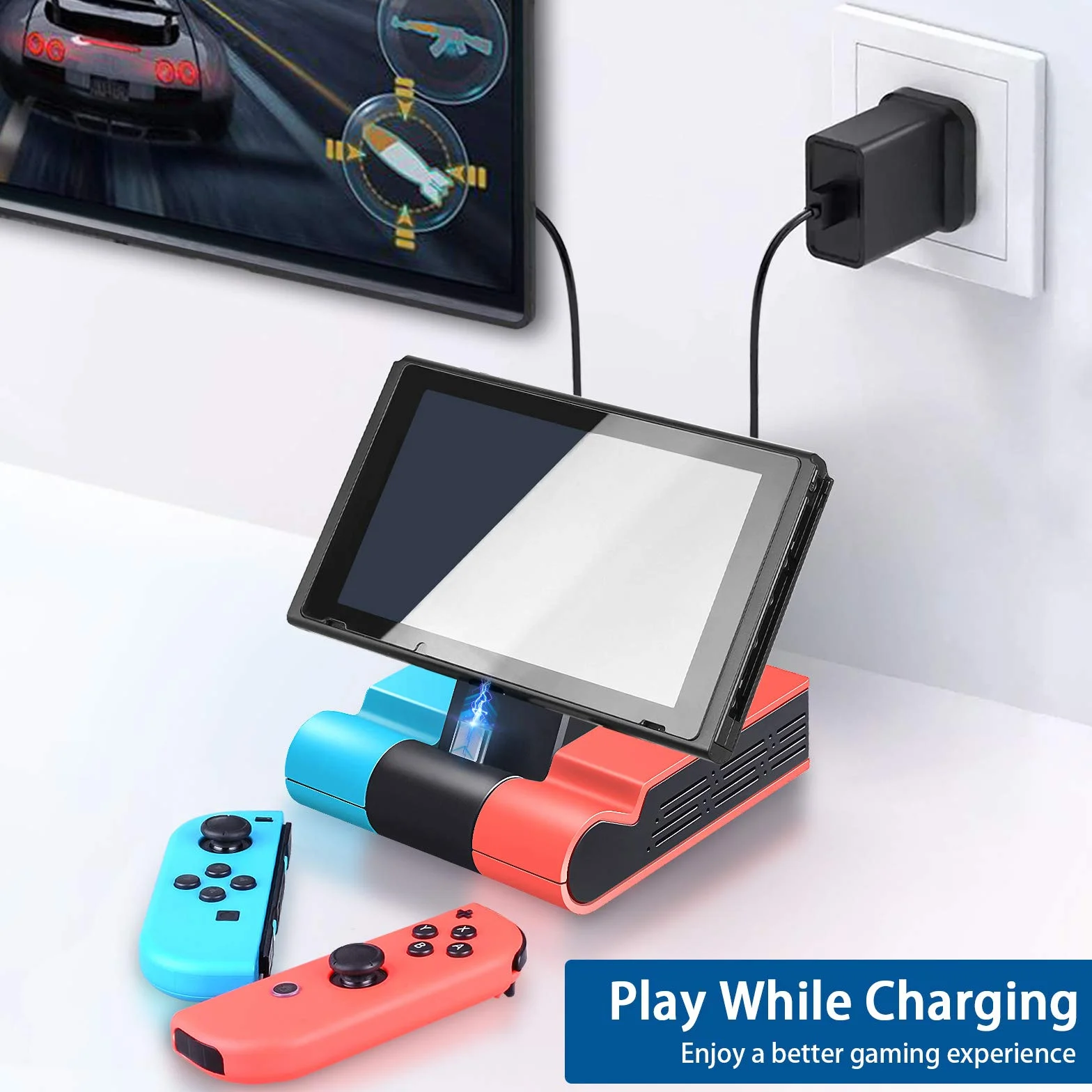 Dock TV Switch - składana stacja dokująca Tendak do przełącznika Nintendo/przełącznika OLED, przenośna stacja przełącznika typu C z adapterem HDMI i portem USB 3.0