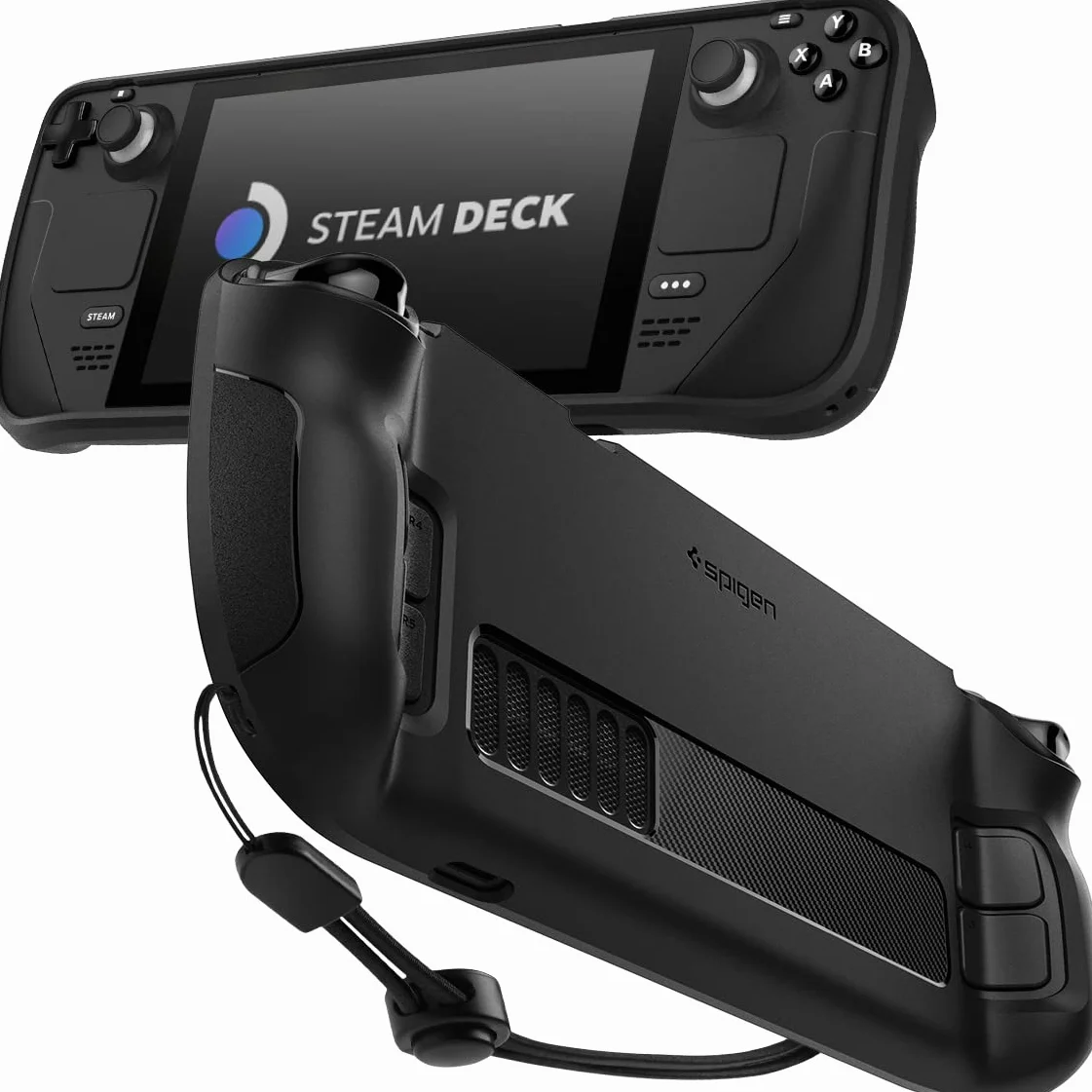 Spigen Wytrzymałe etui pancerne kompatybilne z Steam Deck LCD (2022) / Steam Deck OLED (2023) - czarny matowy