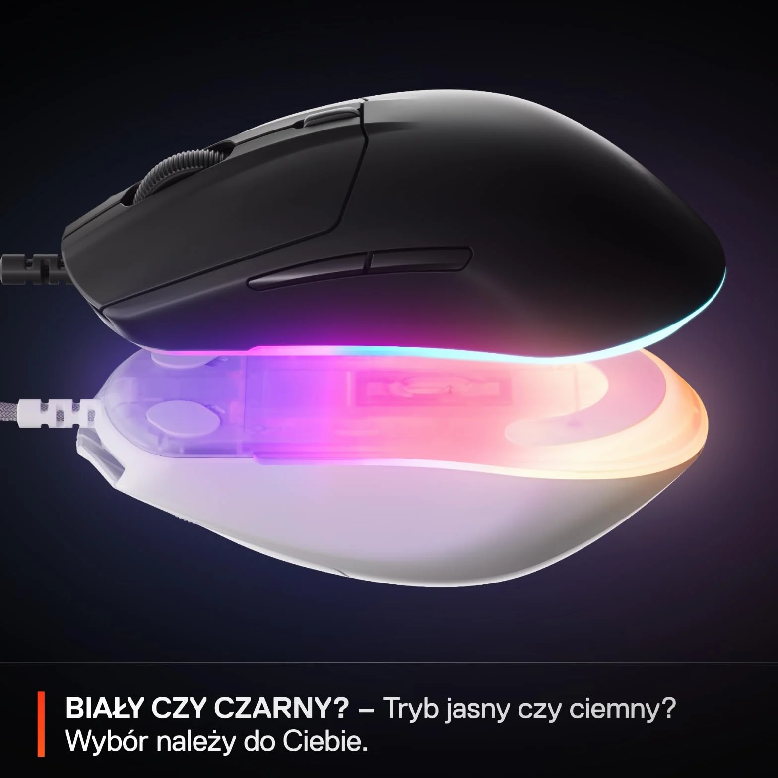 SteelSeries Rival 3 Gen 2 Mysz do Gier, Sensor Optyczny TrueMove Core 8500 DPI, 77g, PTFE, RGB, Czarna