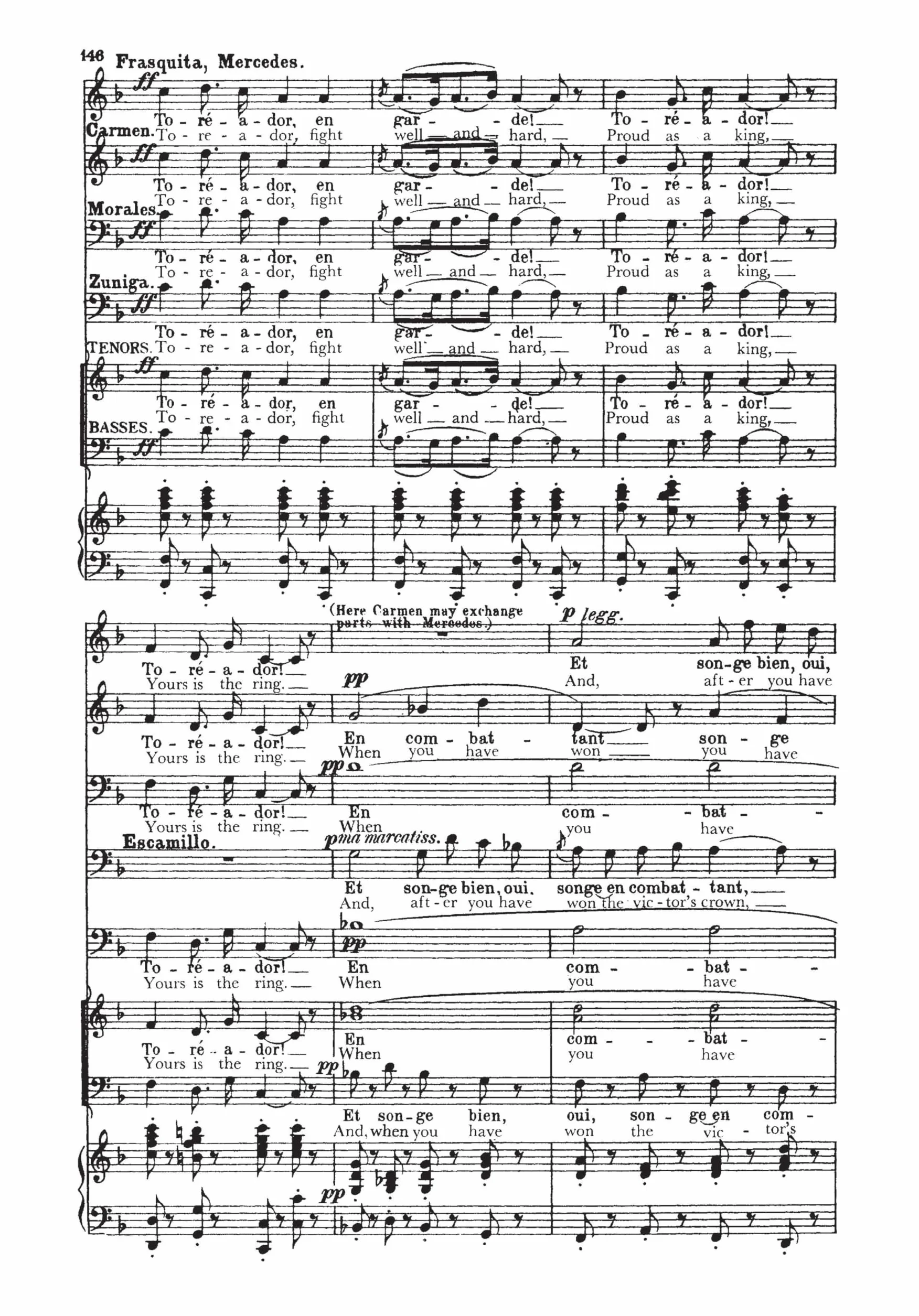 Georges bizet : carmen - reduction pour voix et piano: Opera in Four Acts