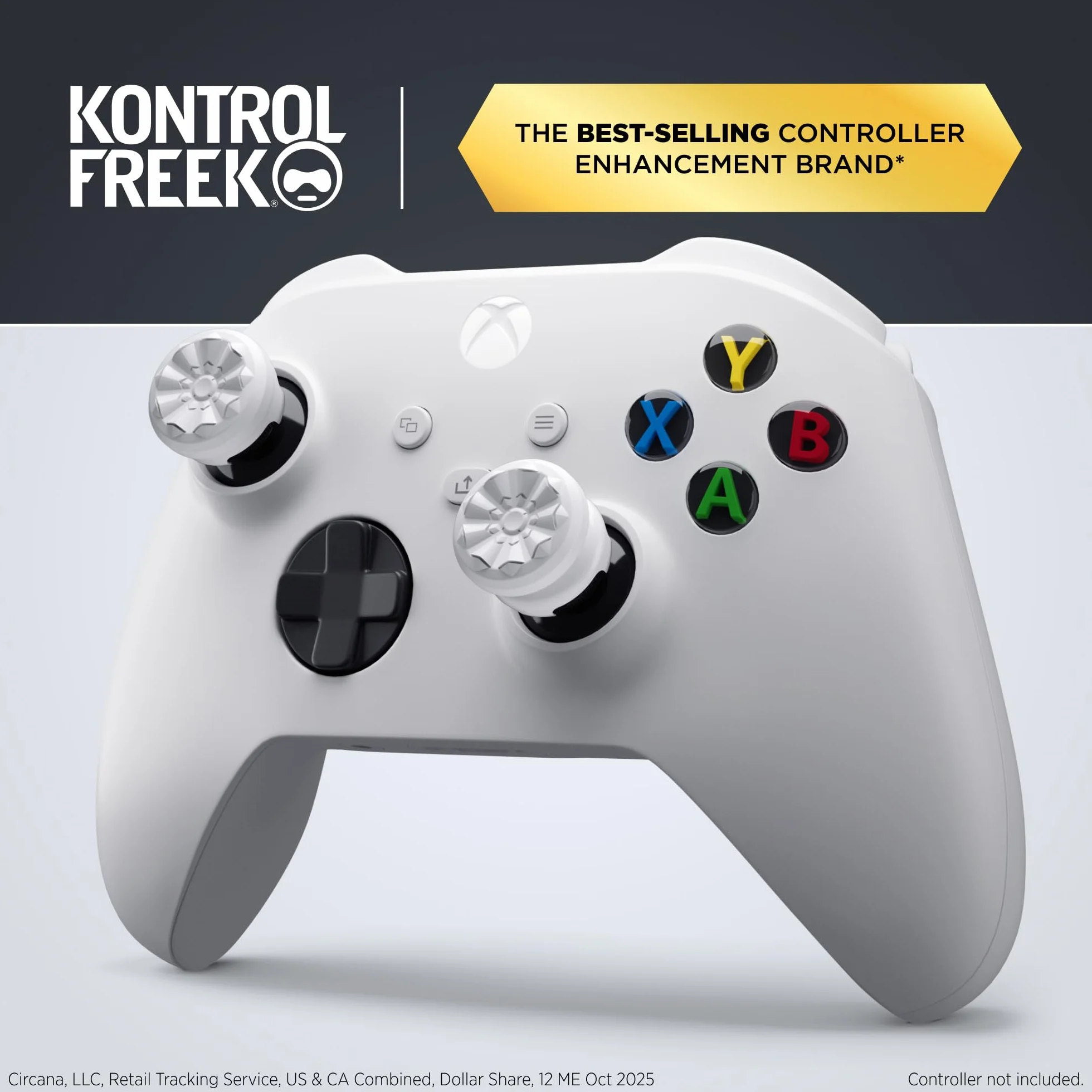 KontrolFreek FPS Freek Galaxy White do kontrolerów Xbox One i Xbox Series X | Performance Thumbsticks | 1 drążek wysoki, 1 drążek średniej wielkości | Biały