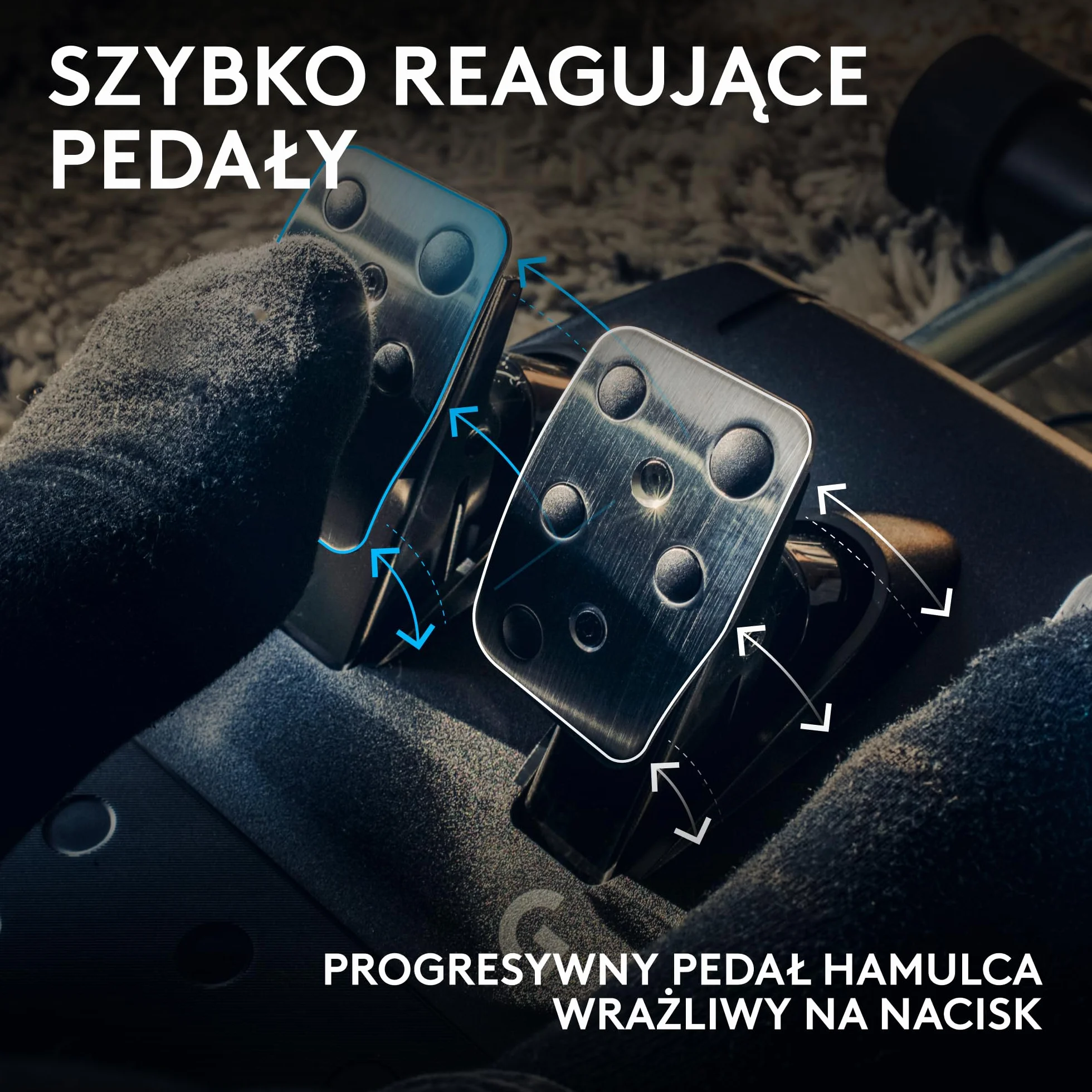 Logitech G G923 Kierownica wyścigowa i pedały, siłowe sprzężenie zwrotne TRUEFORCE 1000 Hz, responsywna forma kierowania, podwójne sterowanie uruchamianiem sprzęgła, skóry, PS5, PS4, PC, Mac - Czarny