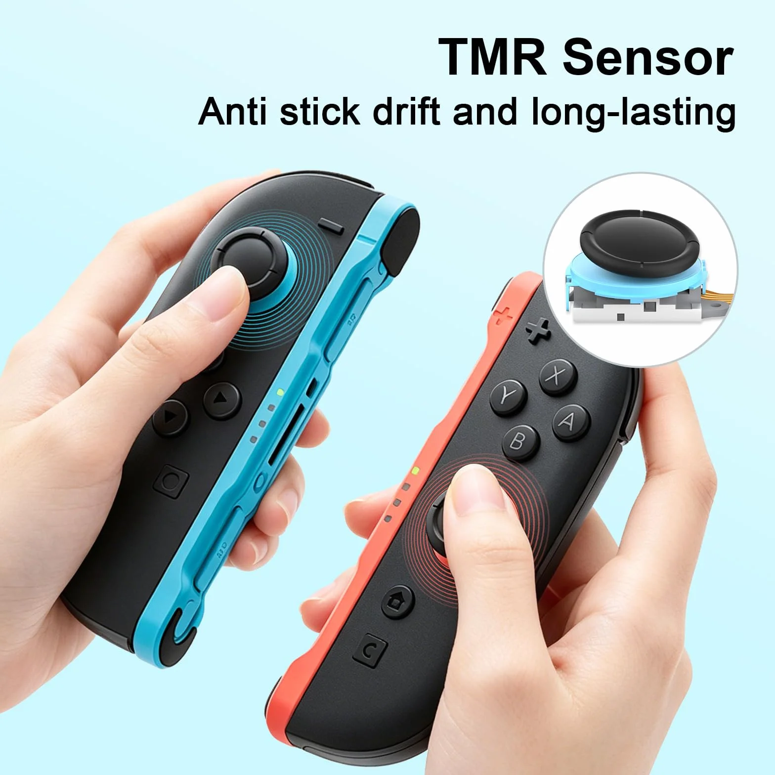 AKNES GuliKit TMR Wymiana Joysticka Kompatybilna z Nintendo Switch 2 JoyCon, Odporny na Dryf i Drgania Elektromagnetyczny Czujnik Analogowego Drążka z Narzędziem Naprawczym dla JoyCon 2 Controller