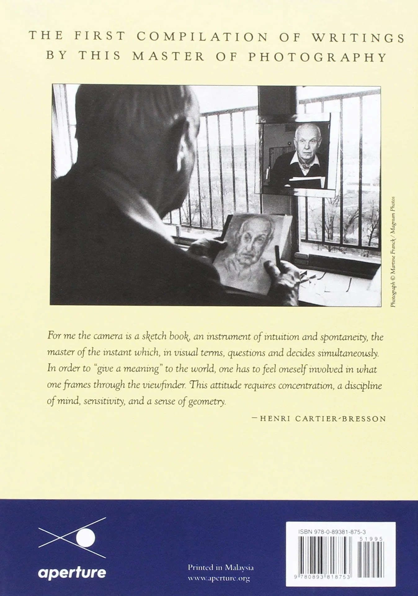 Henri Cartier-Bresson The Mind's Eye /anglais: Writings on Photography and Photographers