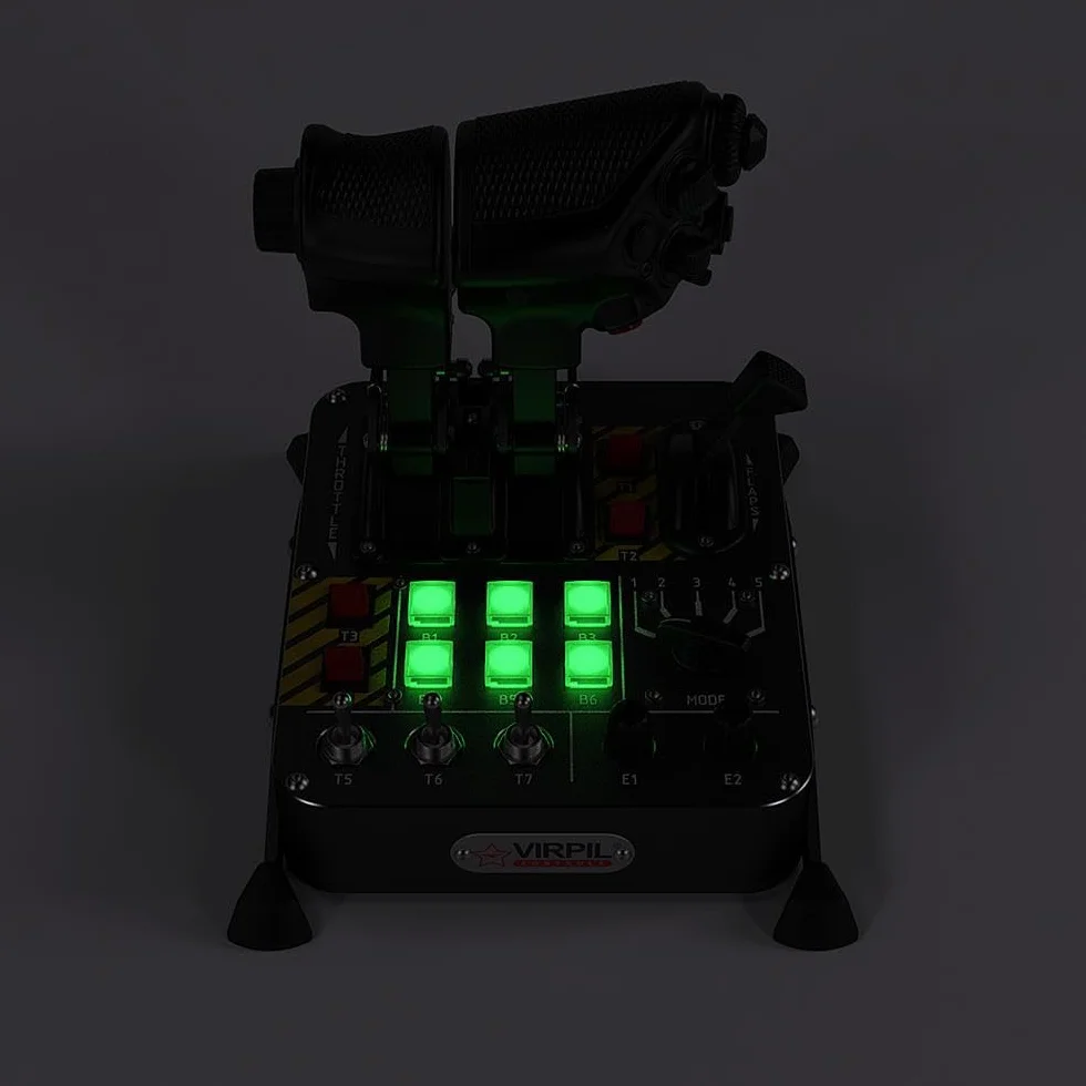 VIRPIL Controls - MongoosT-50CM3 Throttle (Dual-Engine Throttle Quadrant with Adjustable Detents, Authentic and Versatile Flight Simulator Control System, PC Gaming)