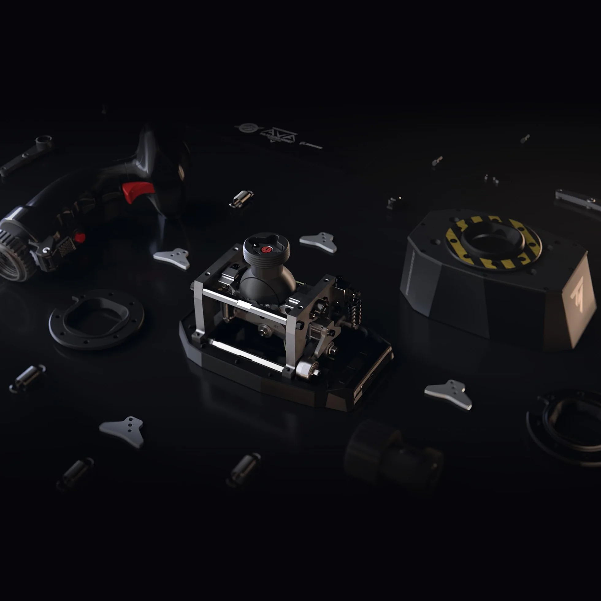 Thrustmaster AVA F/A-18 Super Hornet Flightstick, modularna baza do joysticka do symulacji lotu na PC, replika drążka sterowego myśliwca F/A-18C Hornet w zestawie
