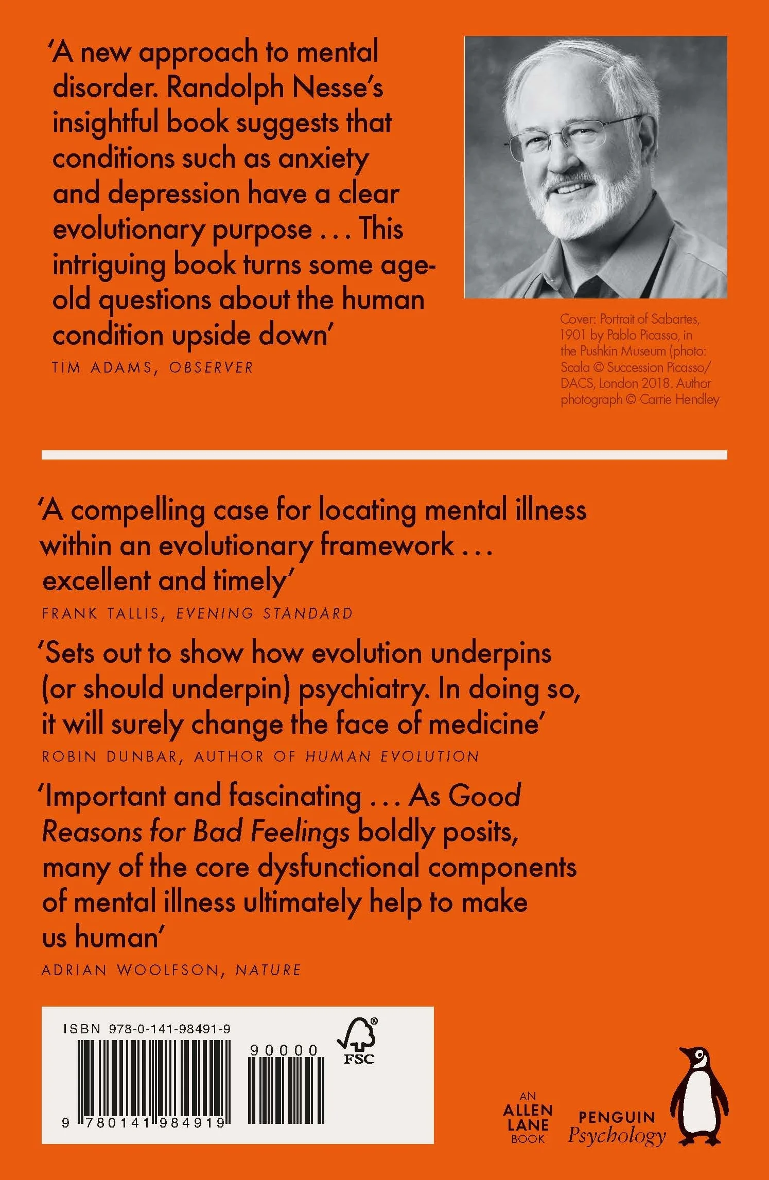 Good Reasons for Bad Feelings: Insights from the Frontier of Evolutionary Psychiatry