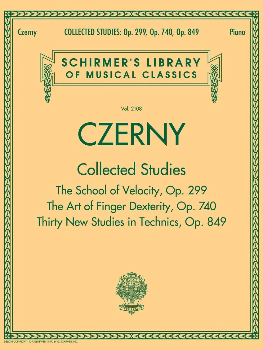 Schirmer's library of musical classics - czerny: collected studies - op. 299, op. 740, op. 849 piano: Schirmer Library of Classics Volume 2108
