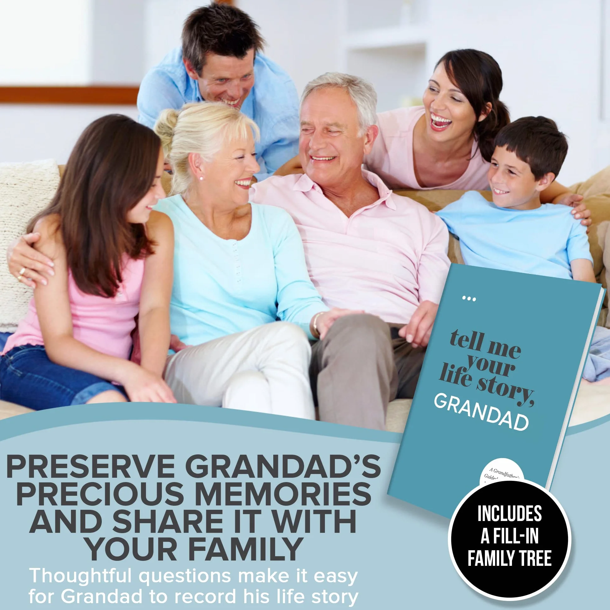 Tell Me Your Life Story, Grandad: A Grandfather’s Guided Journal and Memory Keepsake Book