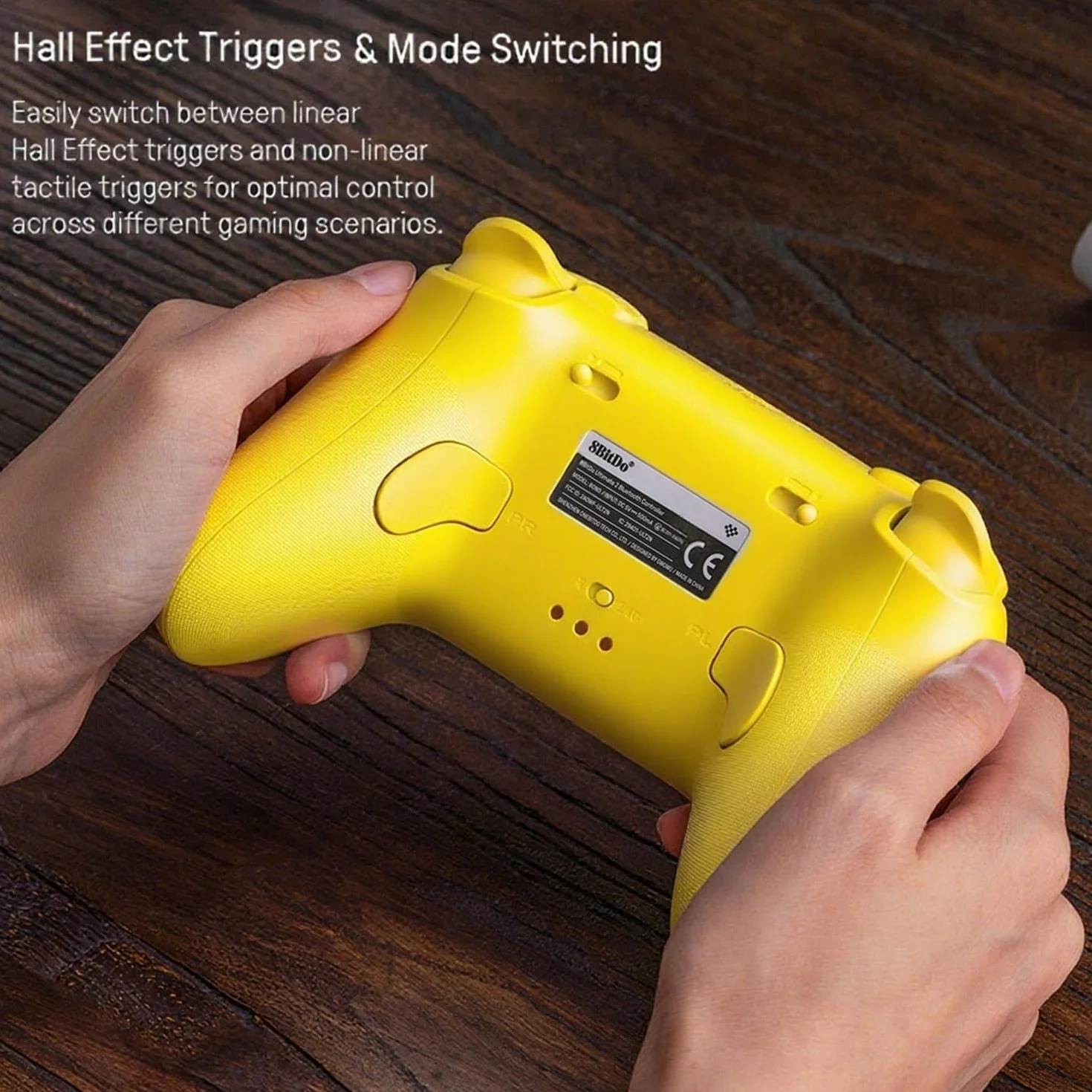 LONGYI 8BitDo Ultimate 2 kontroler Bluetooth z joystickami TMR do Switch 1/2, Windows PC, kontroler gamingowy z przełączanym efektem pogłosu/dotykowymi wyzwalaczami, pierścieniem ognia RGB, stacją