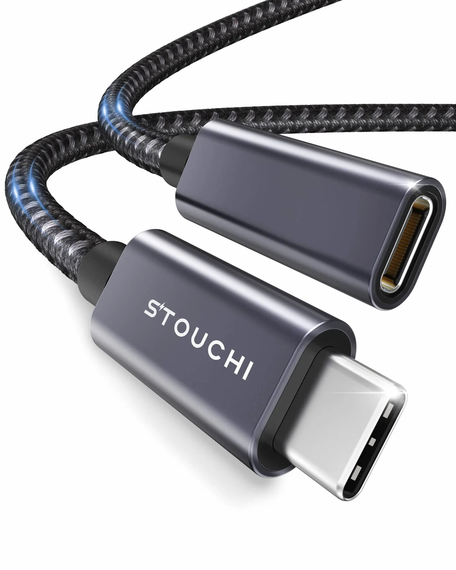 Stouchi przedłużacz USB C (6 FT/1,84 M) ï USB typ C męski na żeński kabel do szybkiego ładowania i transmisji danych audio kompatybilny z przełącznikiem,Thunderbolt 3 Mac Book Pro, Google Pixel 5 2 XL 3