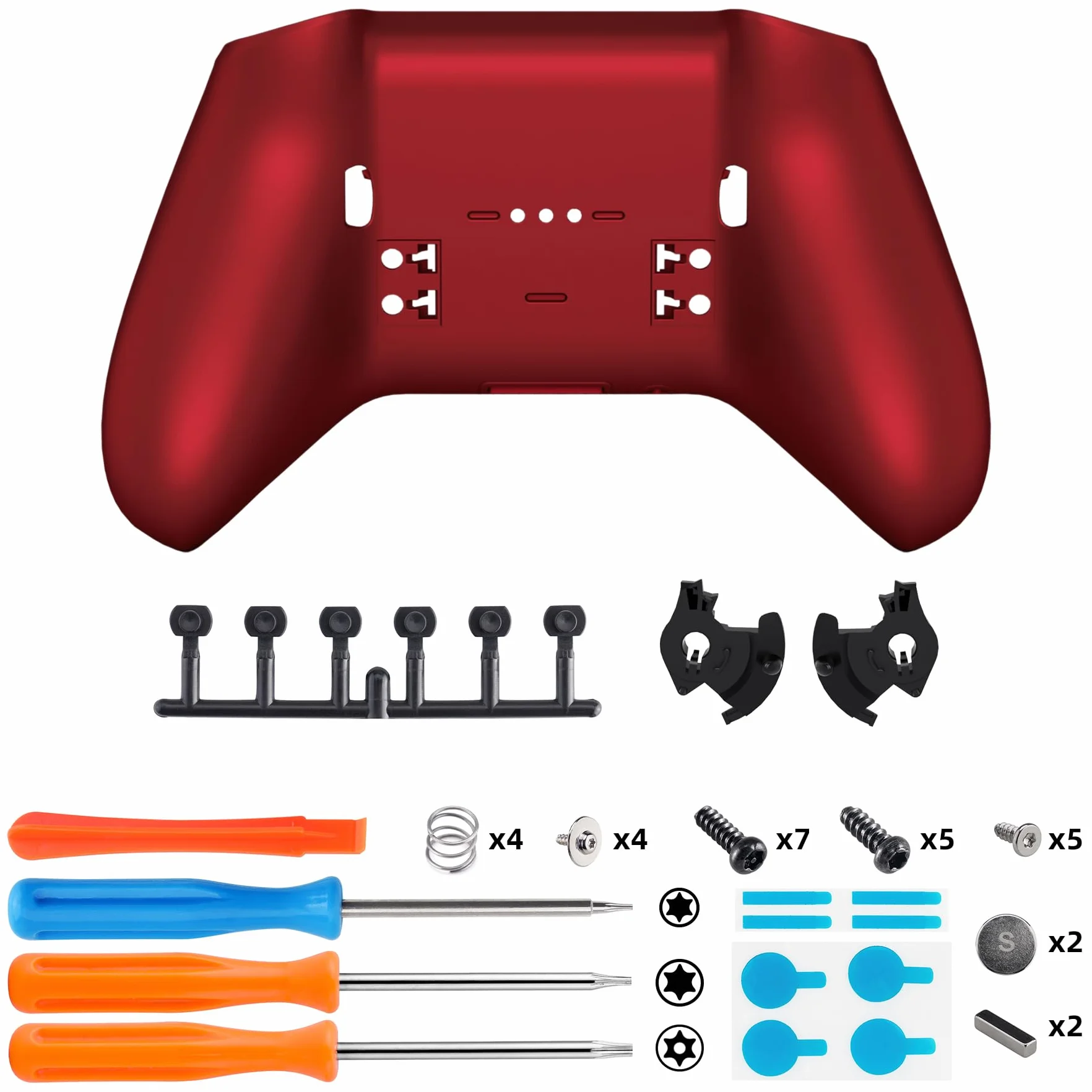 eXtremeRate Zapasowa dolna obudowa do kontrolera Xbox Elite Series 2, niestandardowa szkarłatna czerwona tylna obudowa do kontrolera bezprzewodowego Xbox Elite Series 2 Core Model 1797 - BEZ