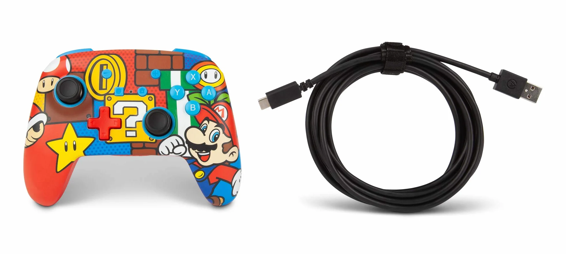 Ulepszony kontroler bezprzewodowy PowerA do konsoli Nintendo Switch – Mario Pop, Nintendo Switch Lite, gamepad, kontroler gier, kontroler Bluetooth, ekskluzywny Amazon