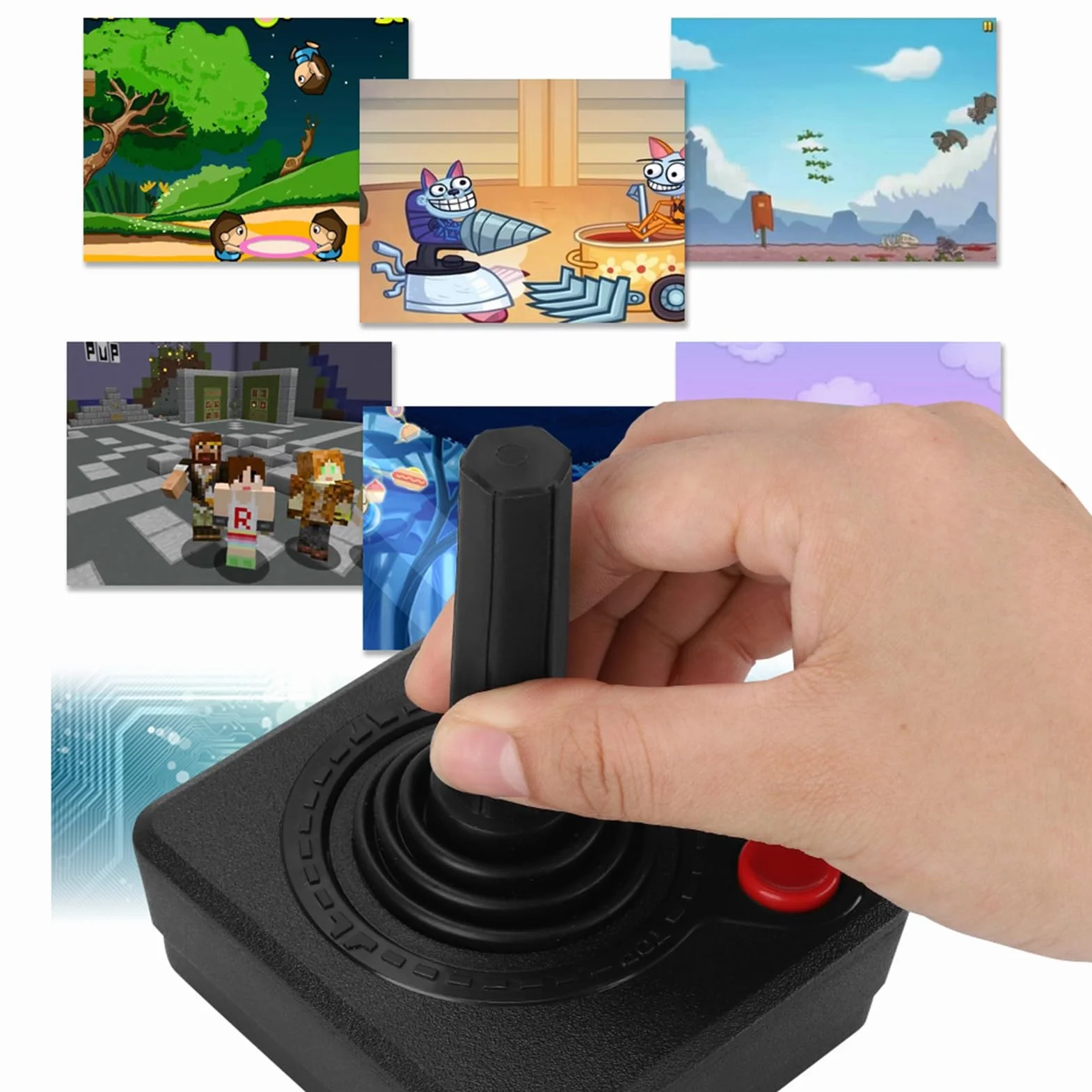 Analogowy kontroler joysticka Retro Classic 3D 9-pinowy do 2600/7800