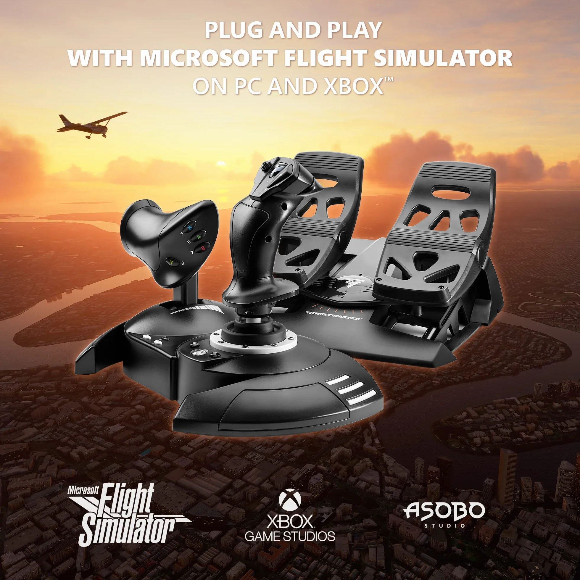 Thrustmaster T.Flight Full Kit X - Joystick, Throttle and Rudder Pedals for Xbox Series X,S/Xbox One/PC